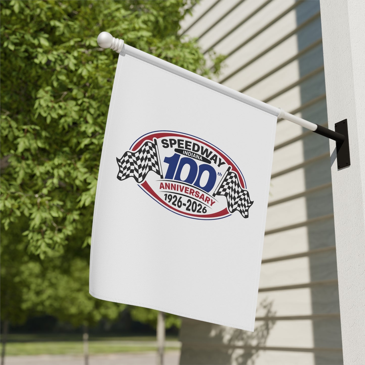 Official Logo Centennial Garden Flag — Speedway '1926–2026' (Flag only)