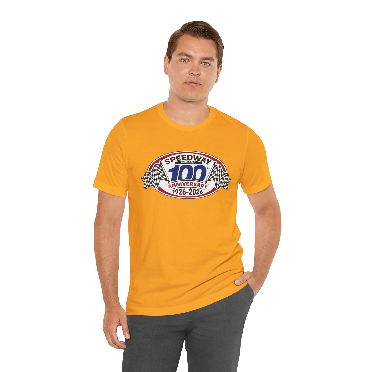 Adult Official Logo Centennial T-Shirt — Speedway '1926–2026'