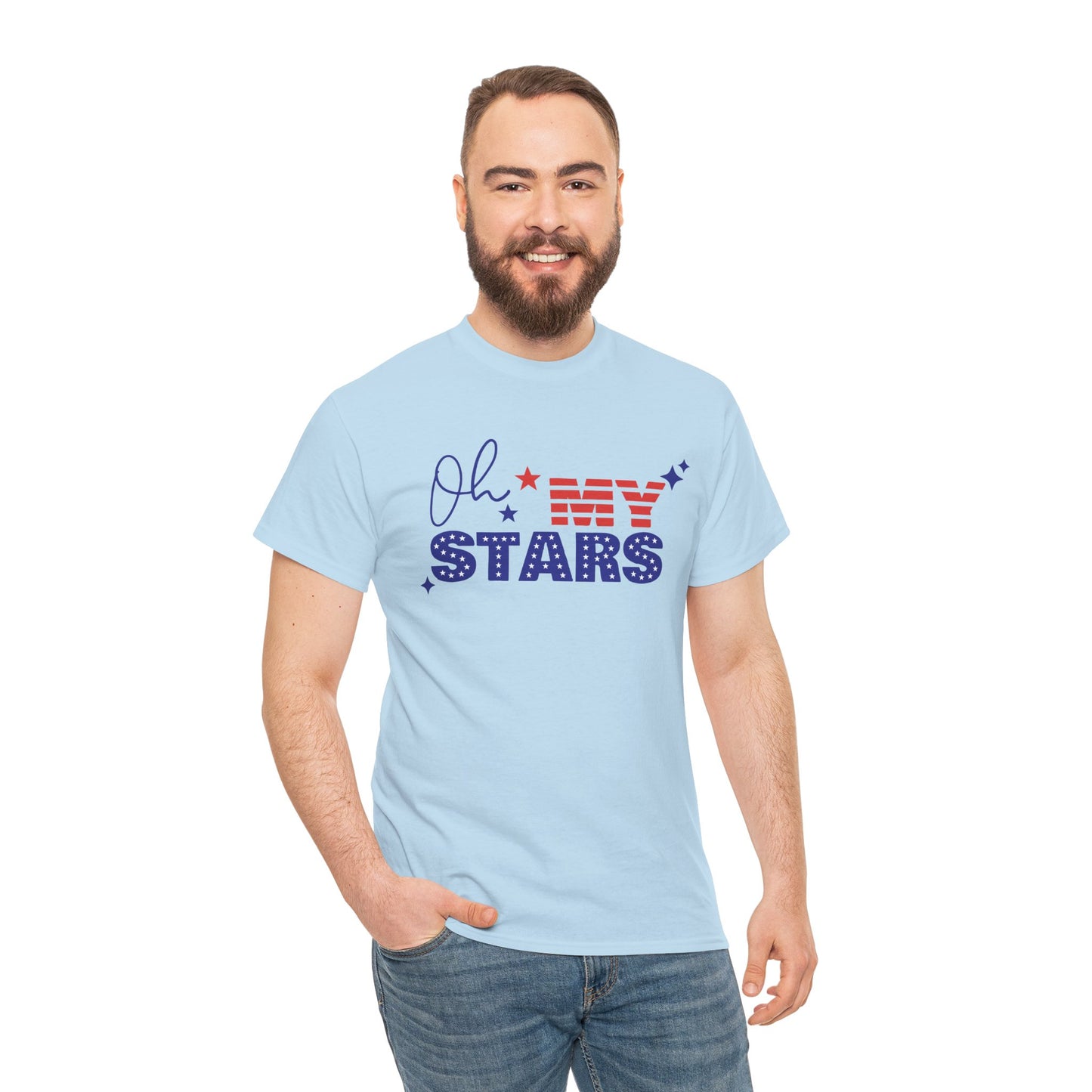 Oh My Stars Patriotic Tee — Fourth of July USA Flag Design