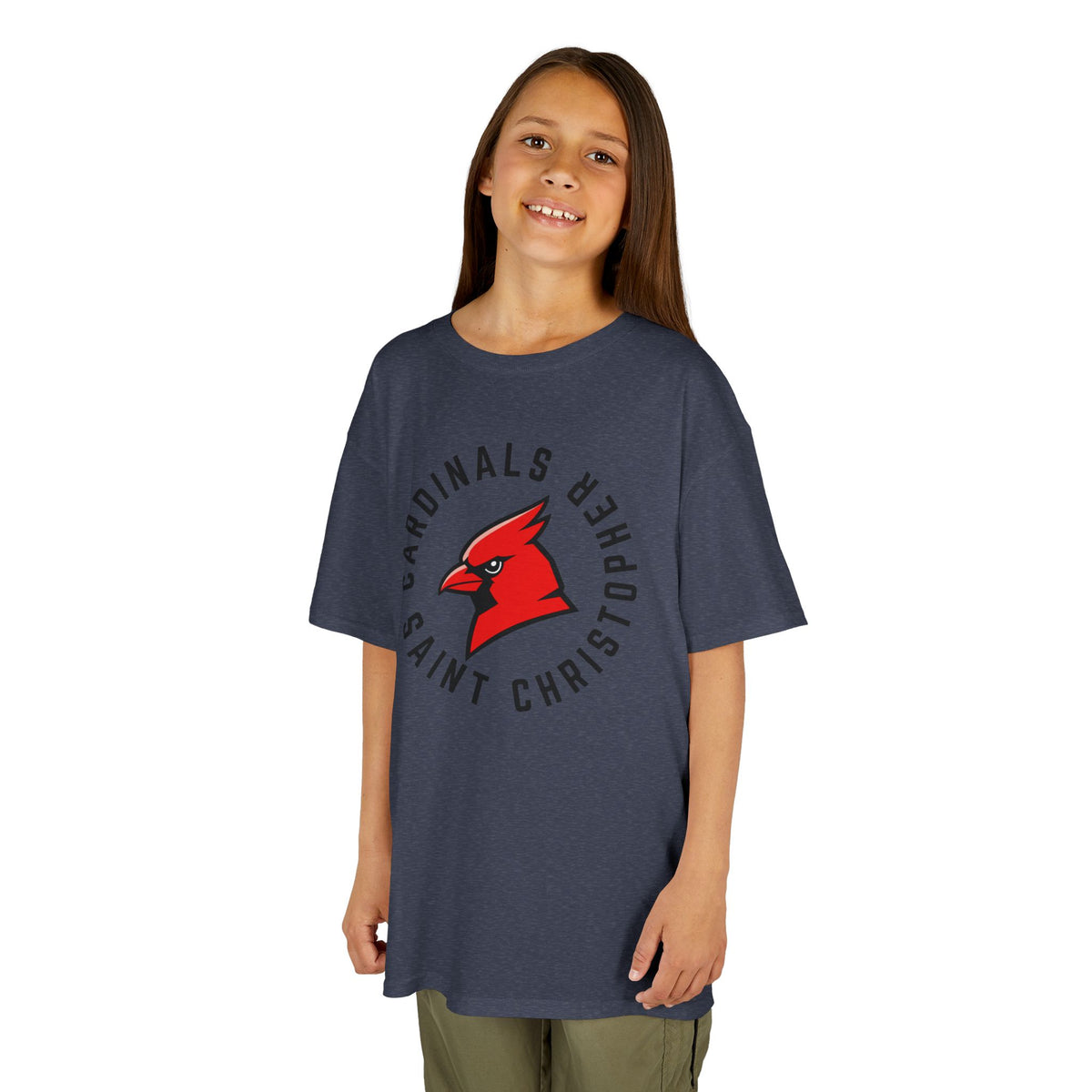 Youth Saint Christopher Cardinals Logo Tee