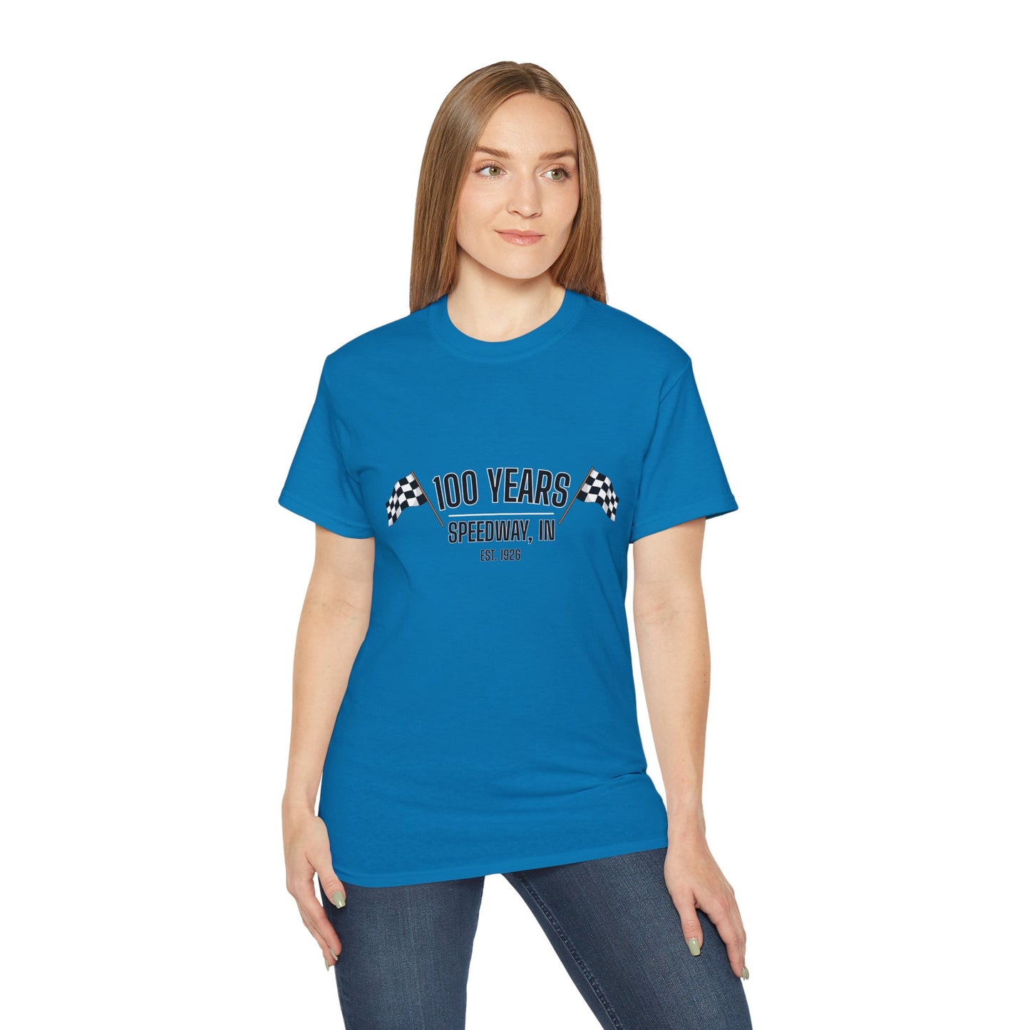 Adult 100th Anniversary - Speedway Flag Tee