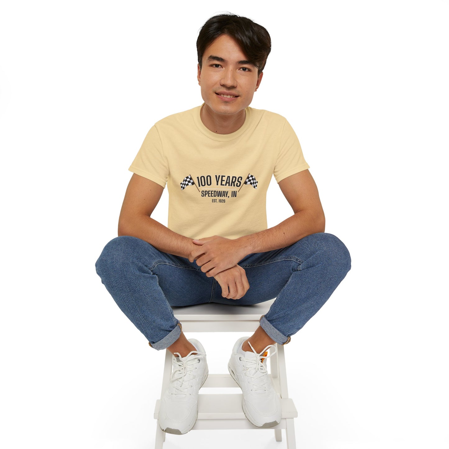 Adult 100th Anniversary - Speedway Flag Tee