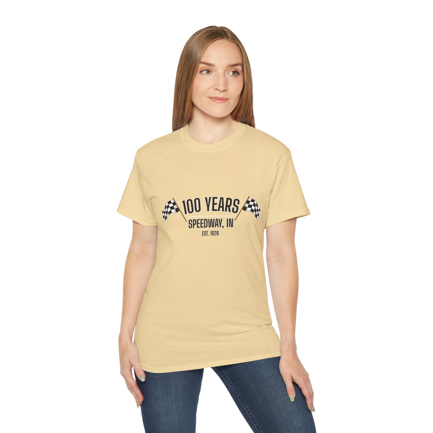 Adult 100th Anniversary - Speedway Flag Tee
