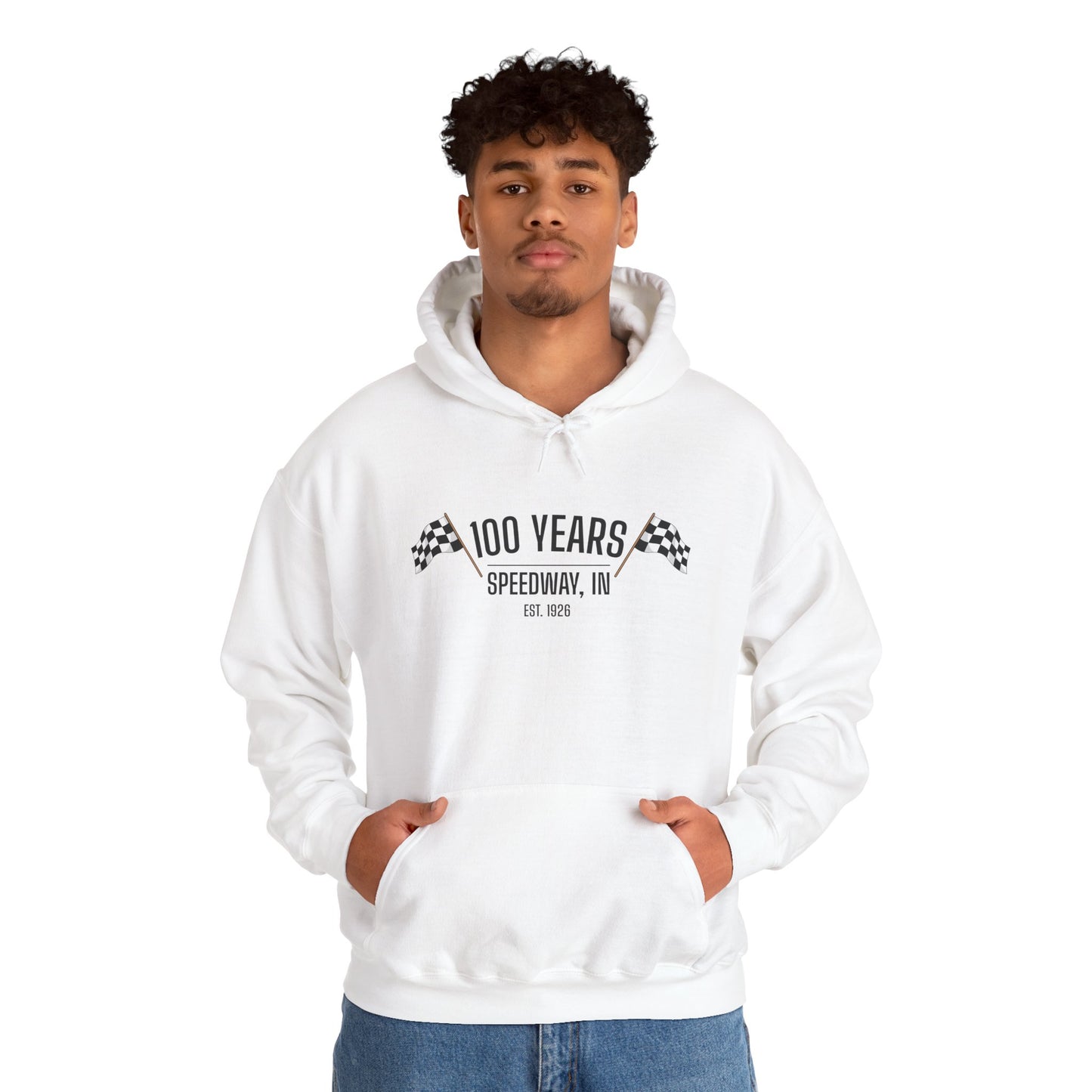 Adult 100th Anniversary - Speedway Flag Hoodie