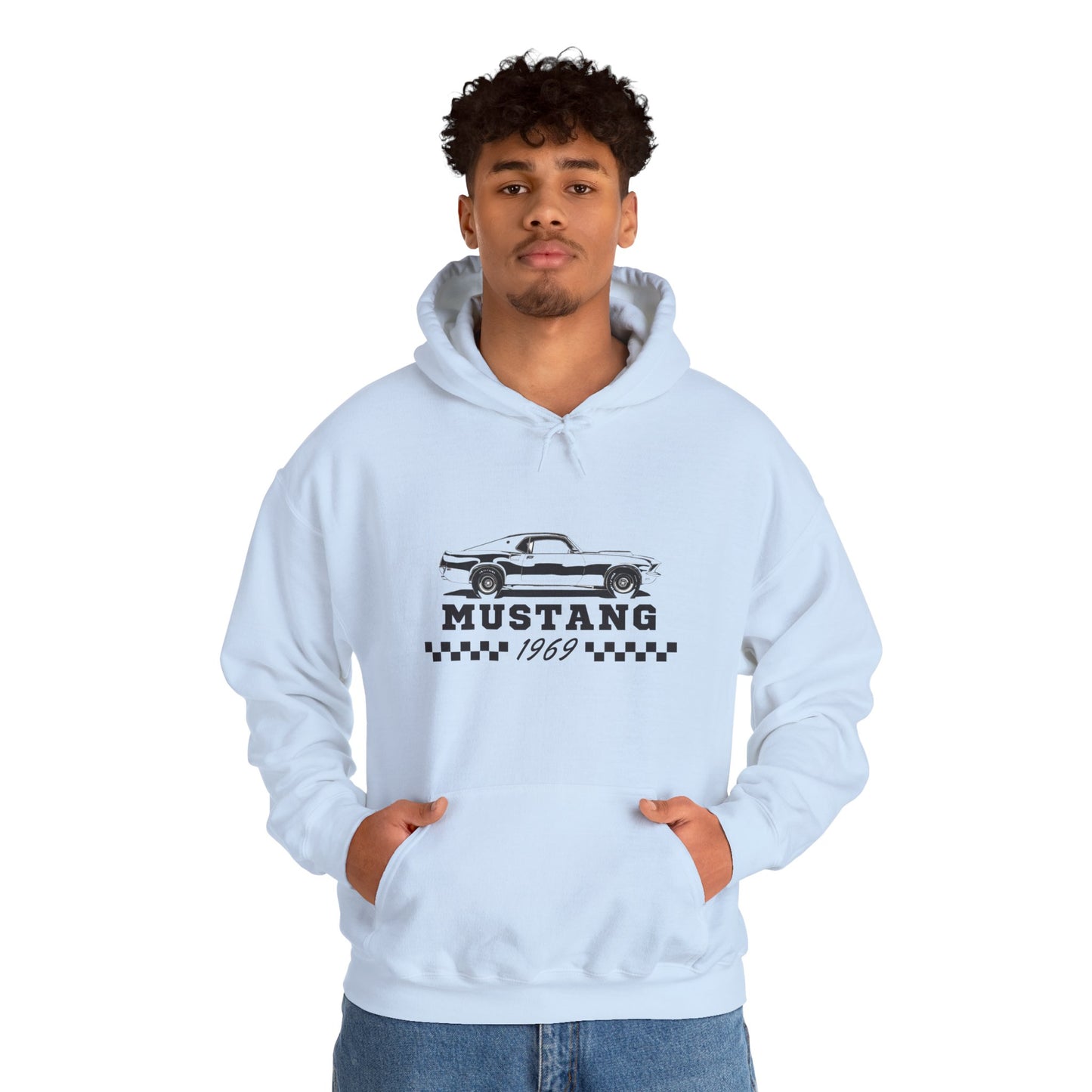 Adult Mustang 1969 Sweatshirt — Vintage Muscle Car Graphic Shirt