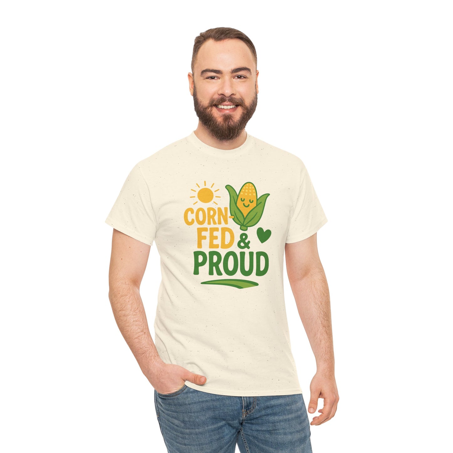 Corny Fed & Proud T-Shirt — Cute Corn Pride Graphic Tee for Farmers & Gardeners