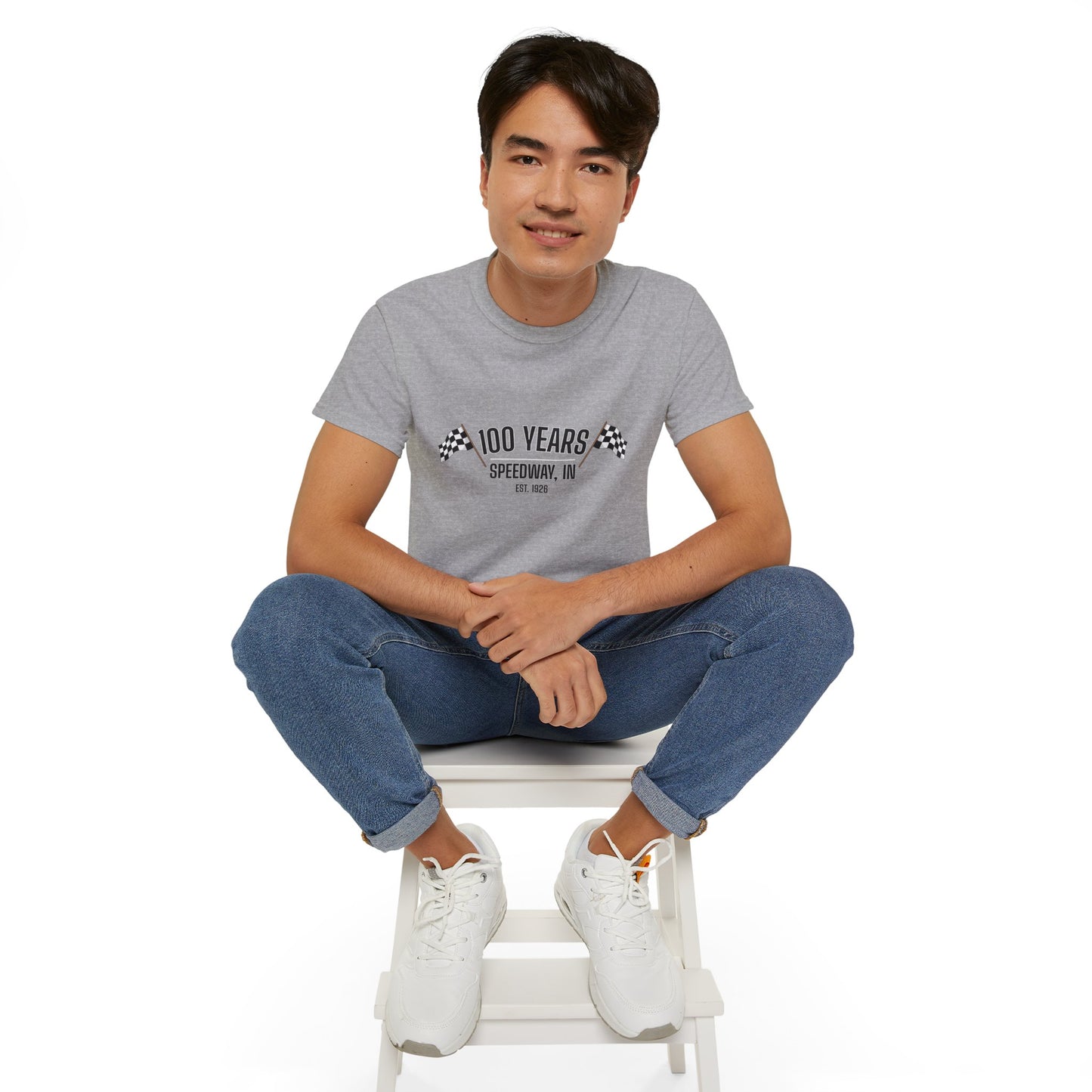 Adult 100th Anniversary - Speedway Flag Tee