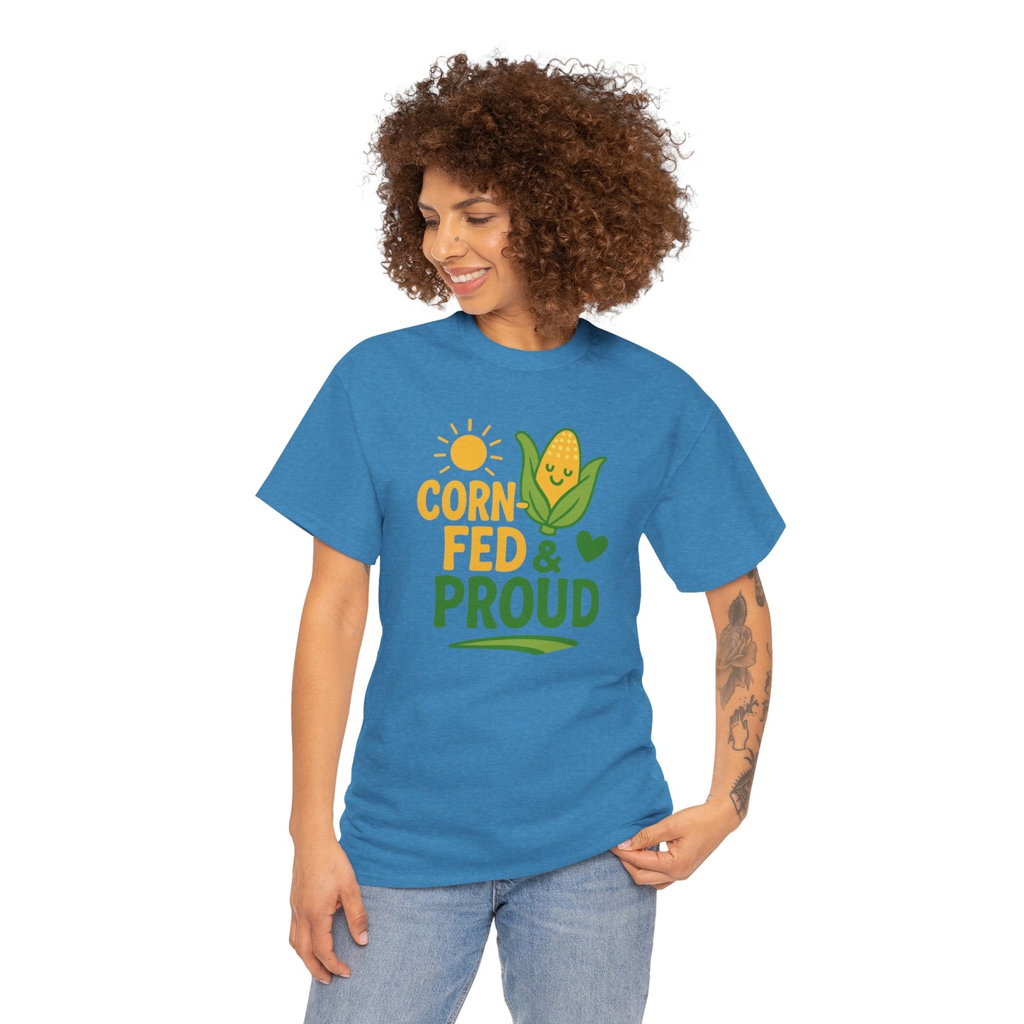 Corny Fed & Proud T-Shirt — Cute Corn Pride Graphic Tee for Farmers & Gardeners