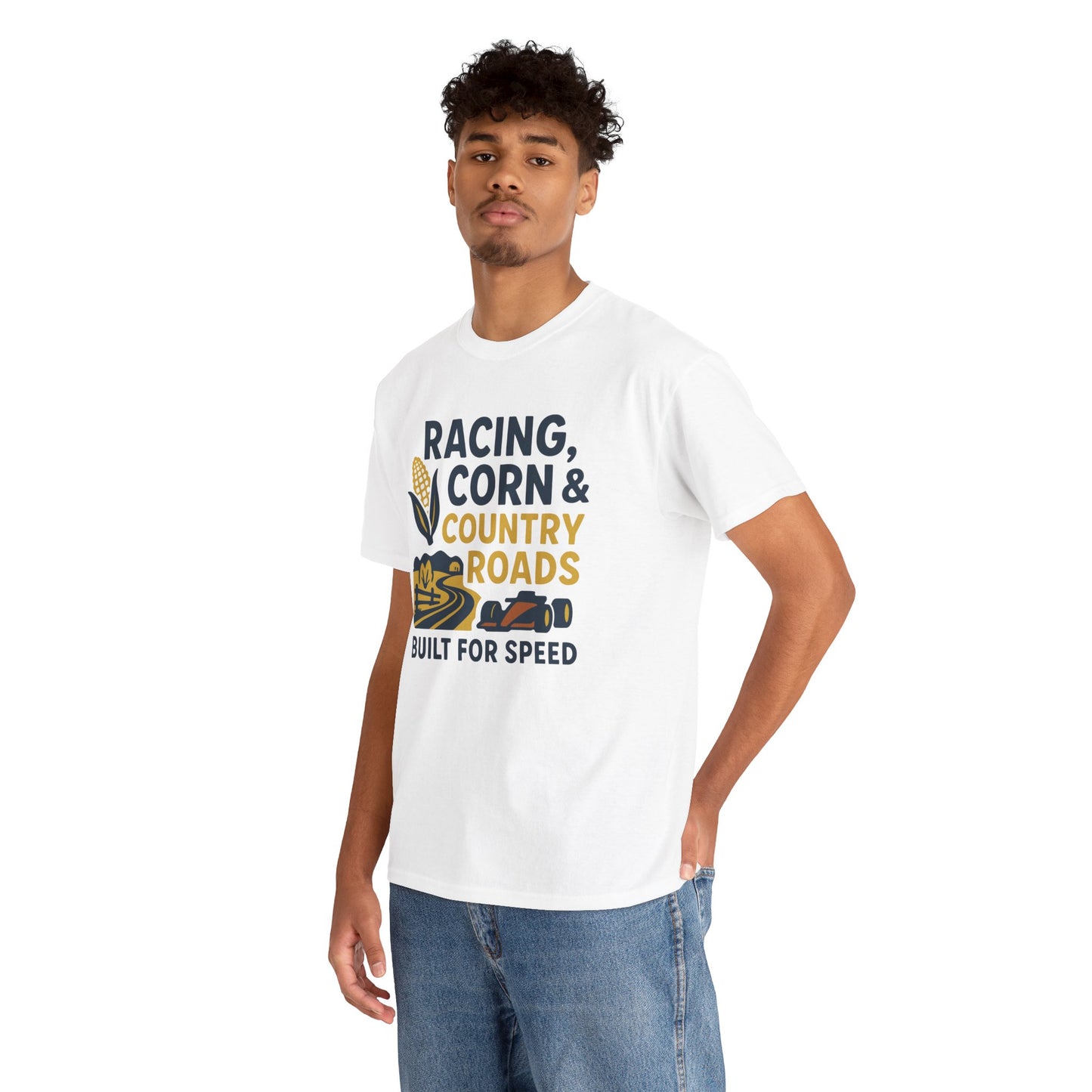 Racing, Corn & Country Roads T-Shirt – Built for Speed Tee