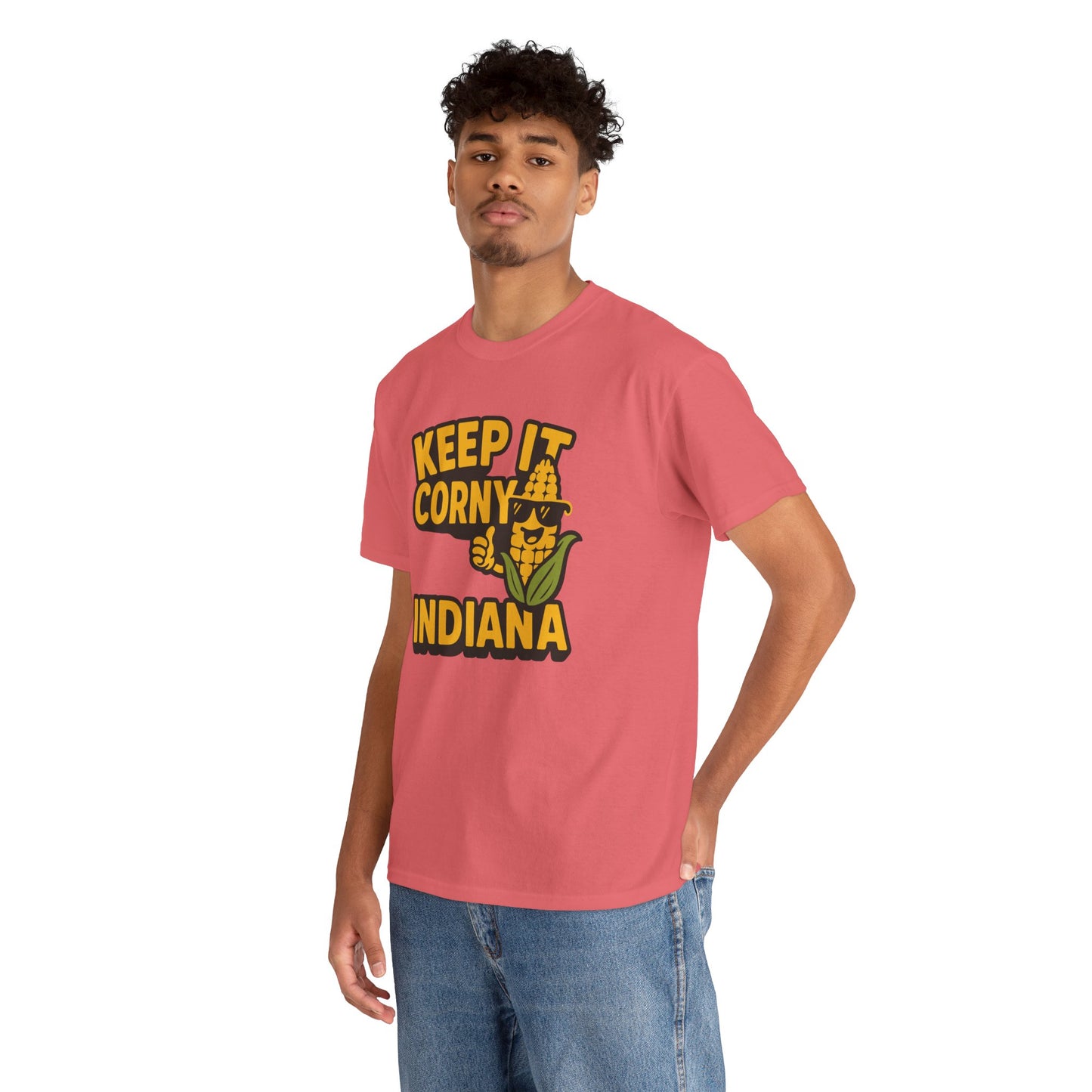 Keep It Corny Indiana T-Shirt — Funny Corn Mascot Tee