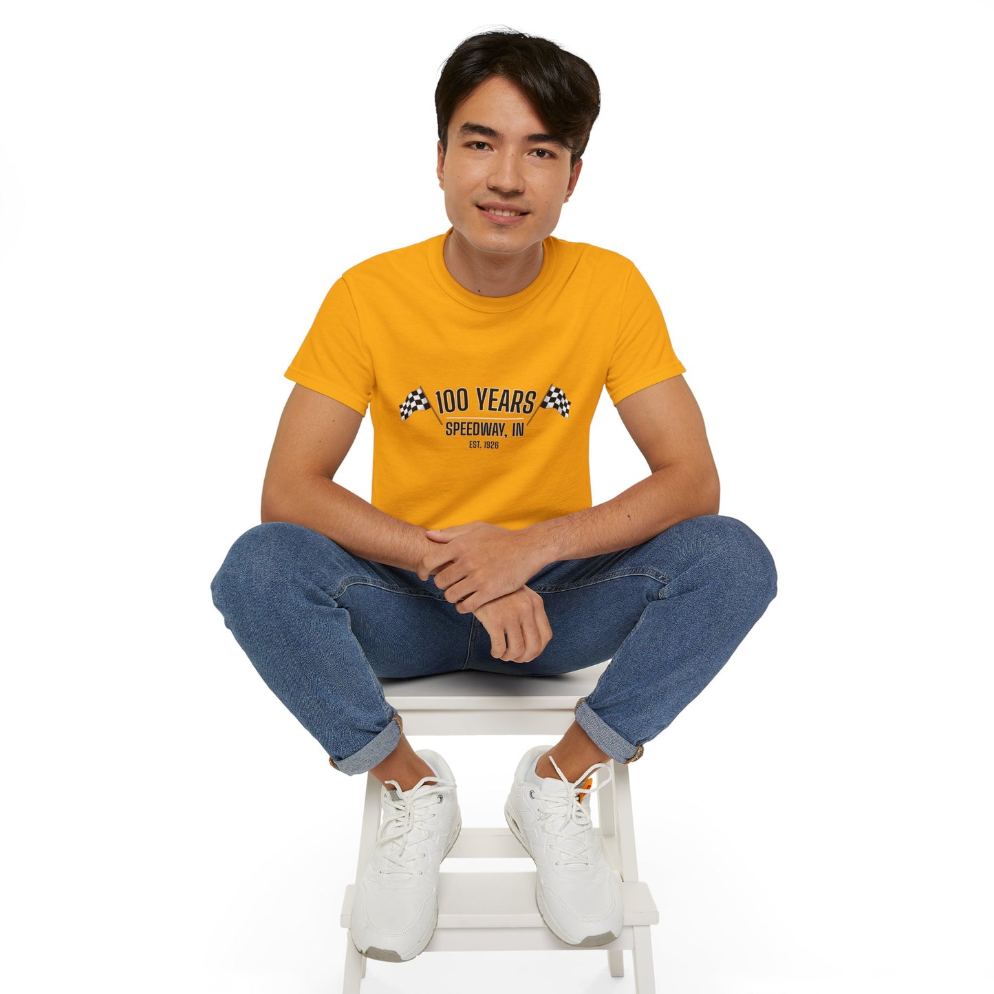 Adult 100th Anniversary - Speedway Flag Tee