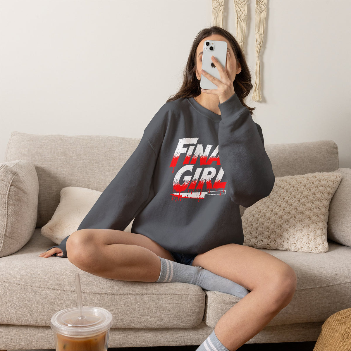 Final Girl Sweatshirt - Horror Movie Slasher Graphic Crewneck