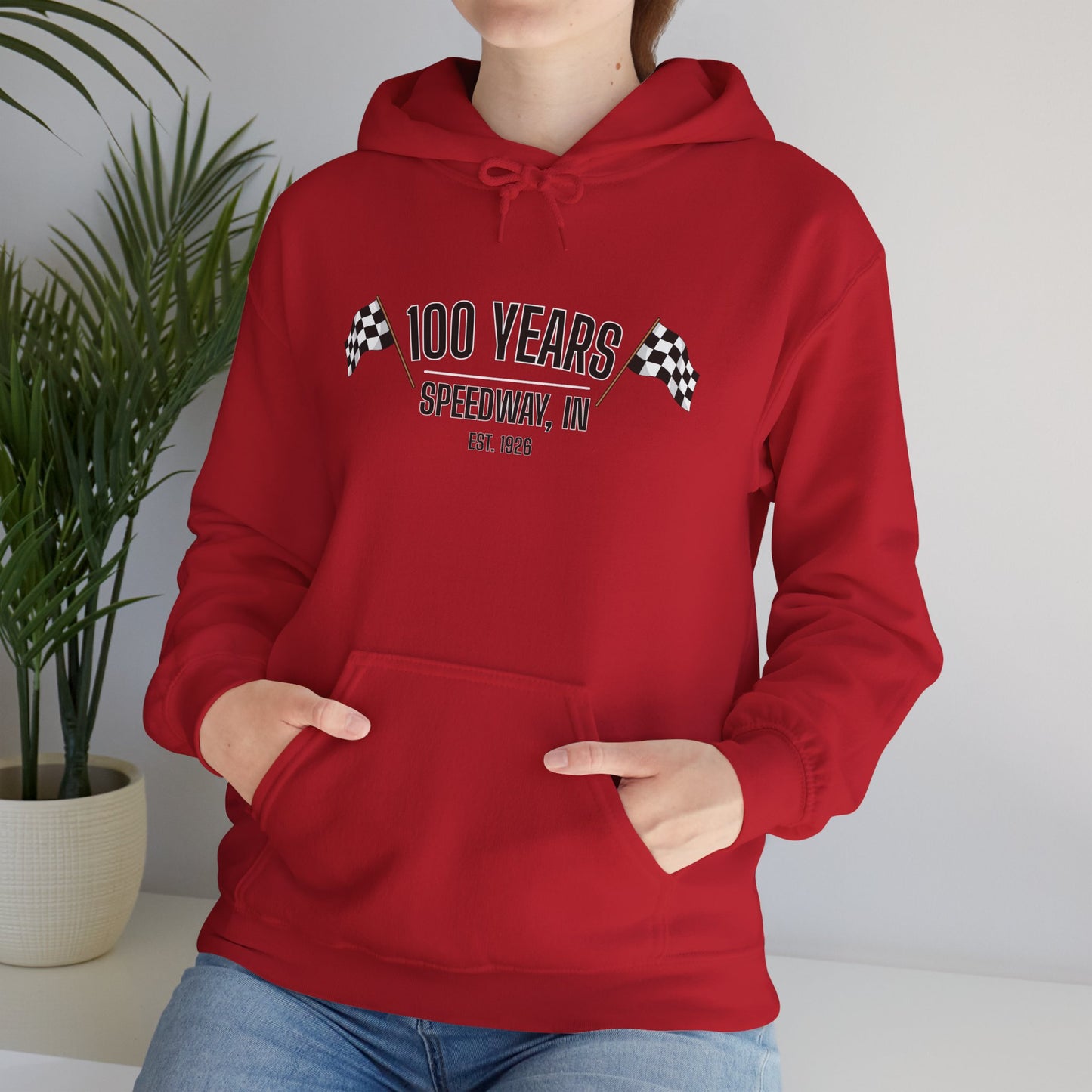Adult 100th Anniversary - Speedway Flag Hoodie