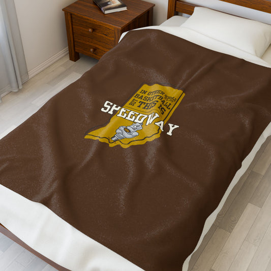 Velveteen Plush Bleacher Blanket - Speedway Sparkplugs