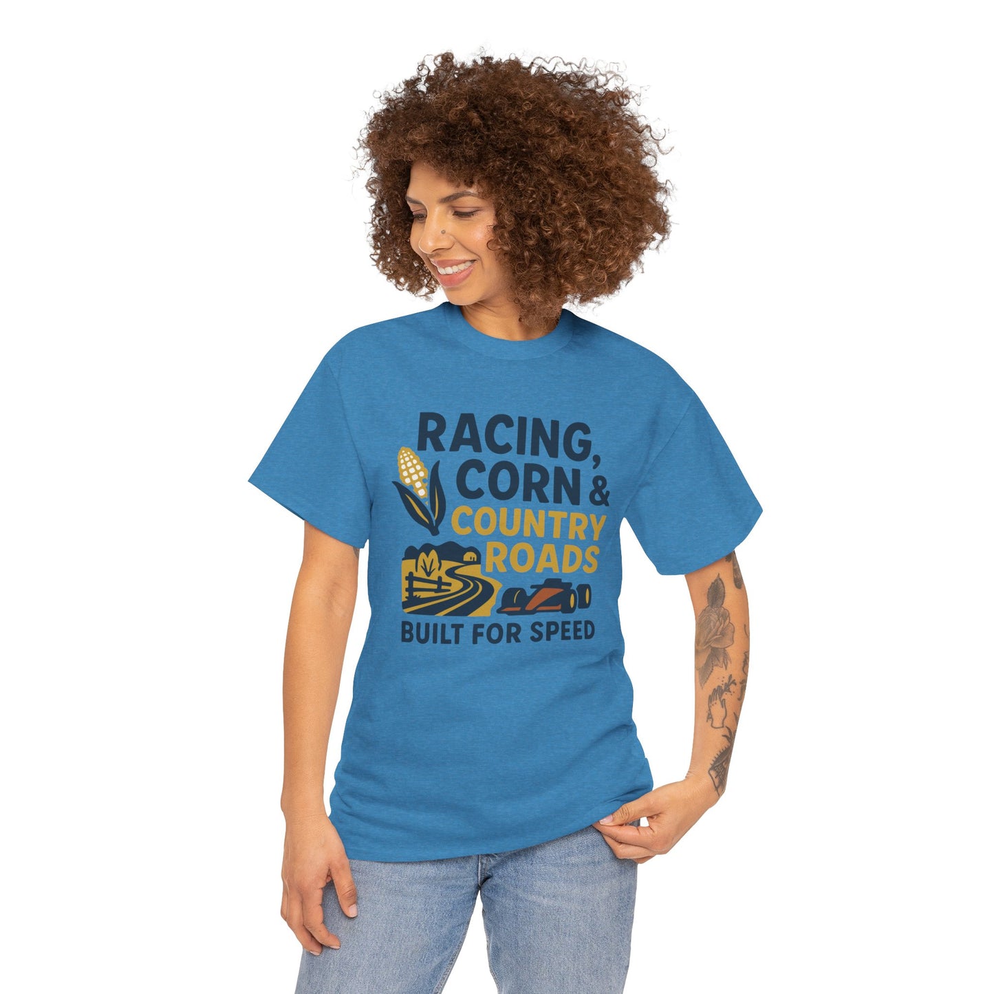 Racing, Corn & Country Roads T-Shirt – Built for Speed Tee