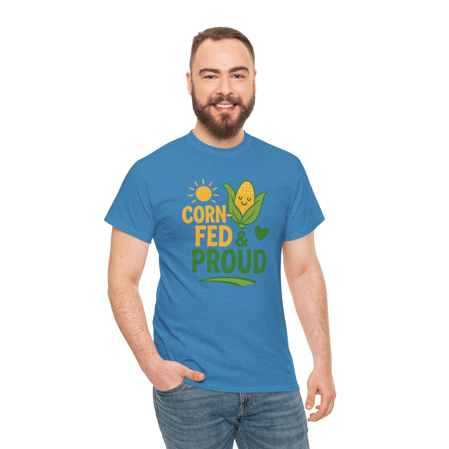 Corny Fed & Proud T-Shirt — Cute Corn Pride Graphic Tee for Farmers & Gardeners
