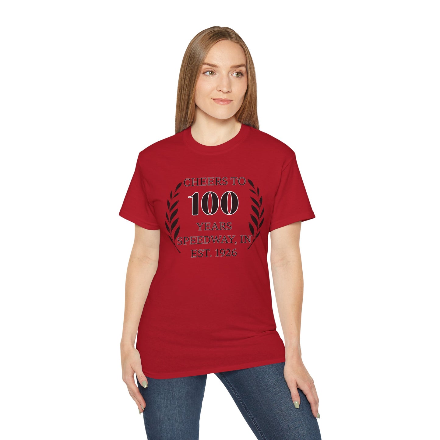 Adult 100th Anniversary - Speedway Cheers Tee