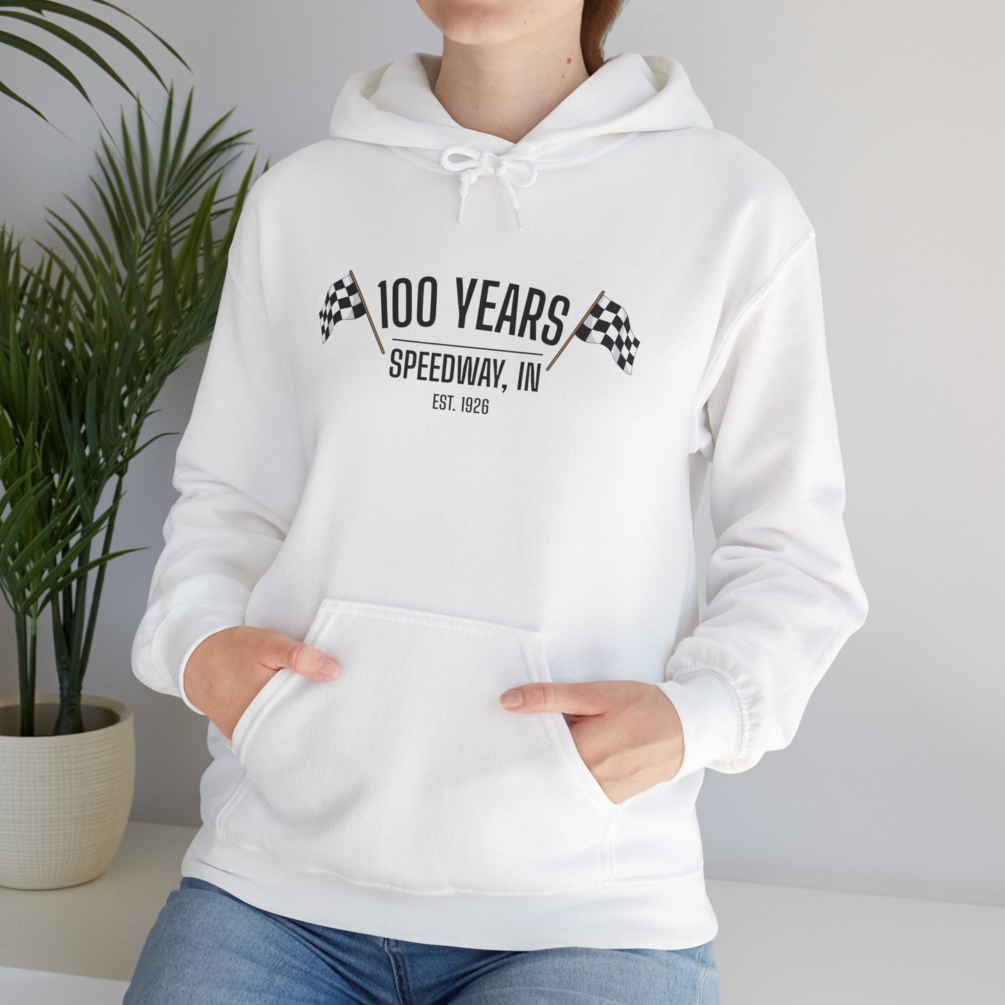 Adult 100th Anniversary - Speedway Flag Hoodie