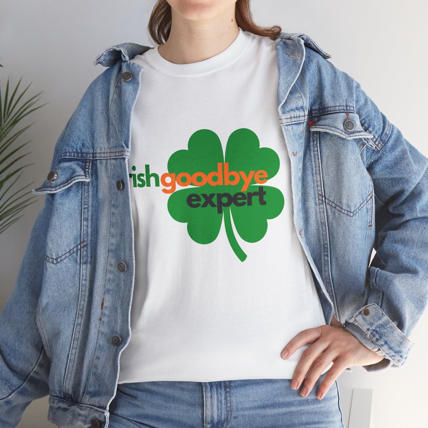 Adult St. Patrick's Day Tee — "Irish Goodbye Expert" Shamrock T-Shirt