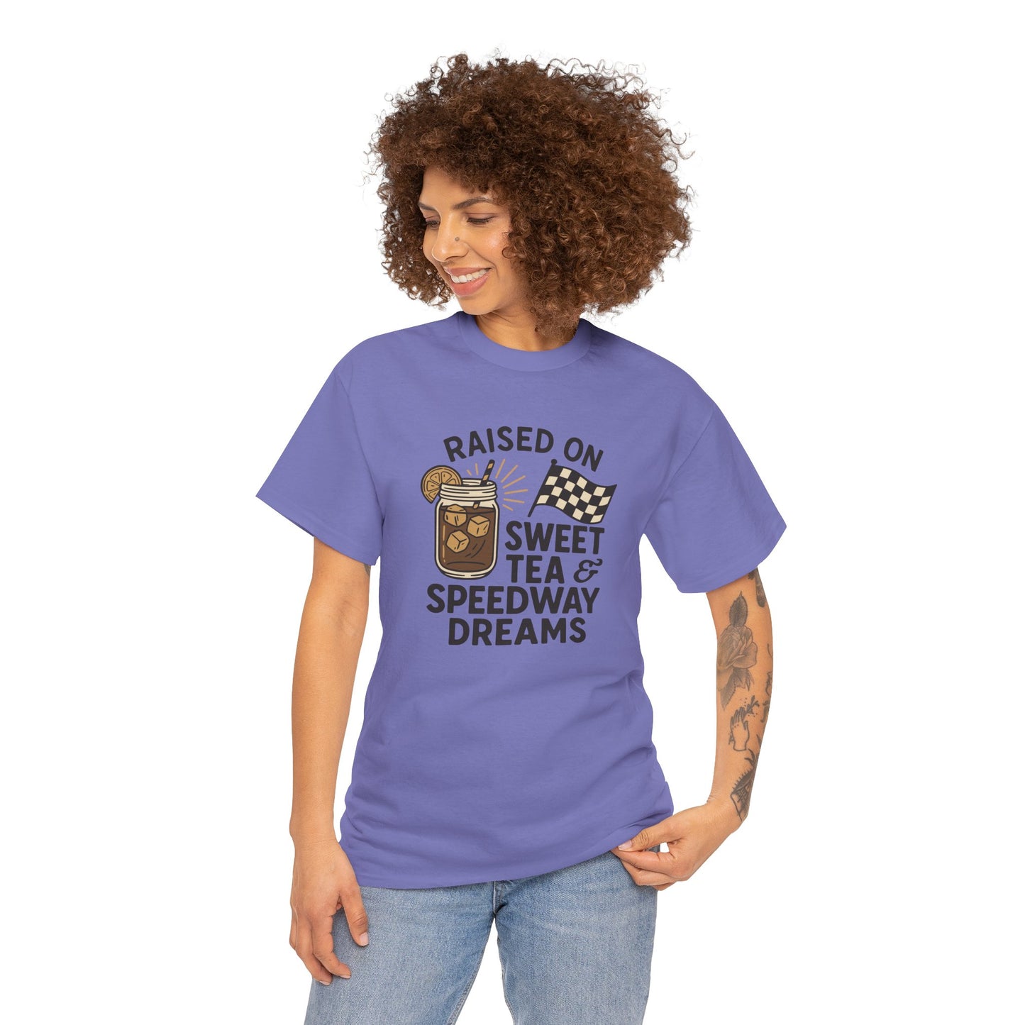 Raised on Sweet Tea & Speedway Dreams Tee