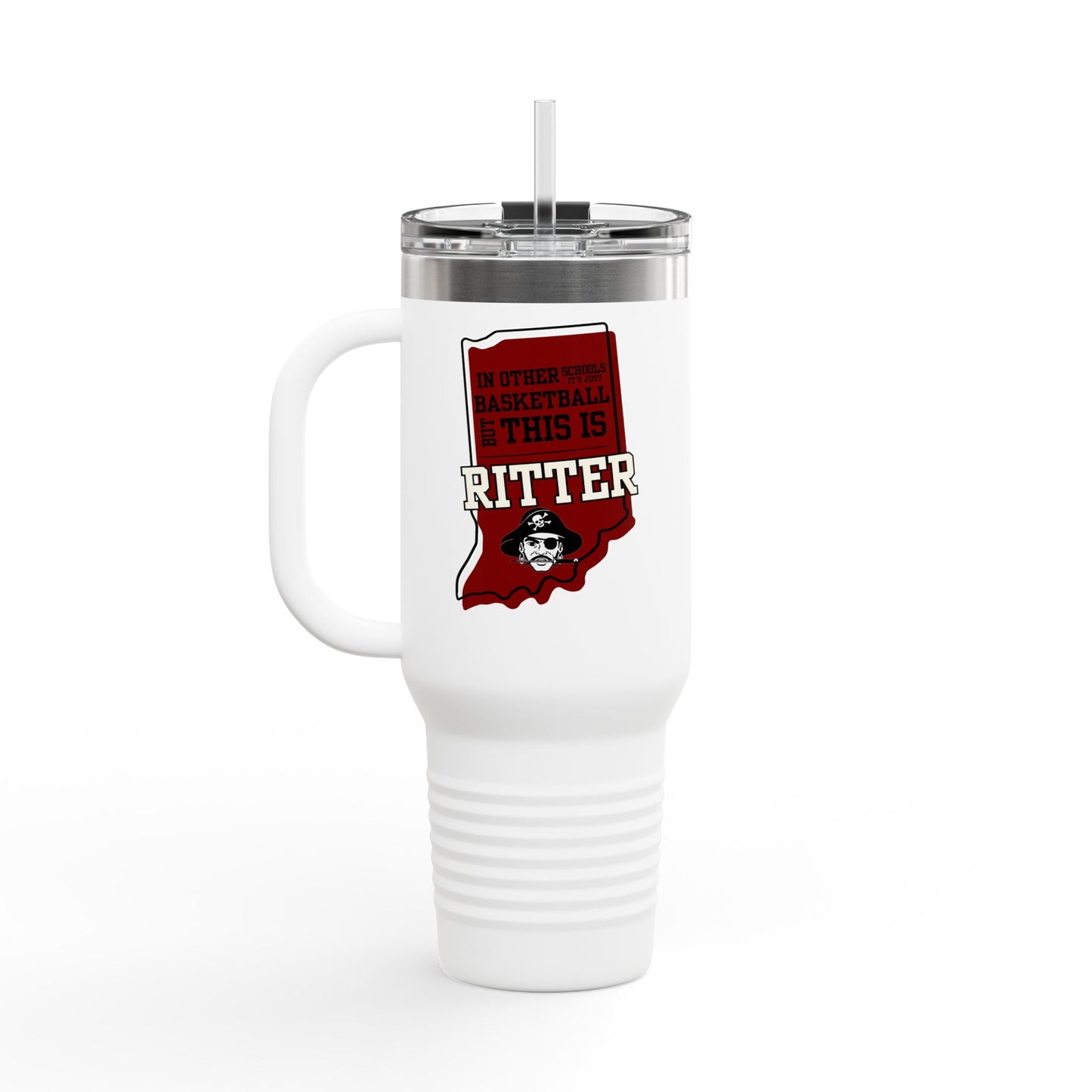 Custom Insulated Travel Mug - Ritter Basketball
