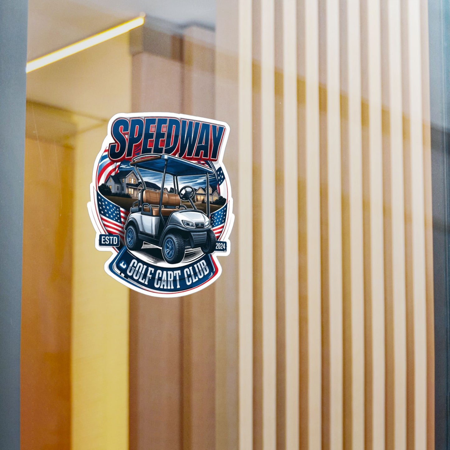 Speedway Golf Cart Club Vinyl Sticker