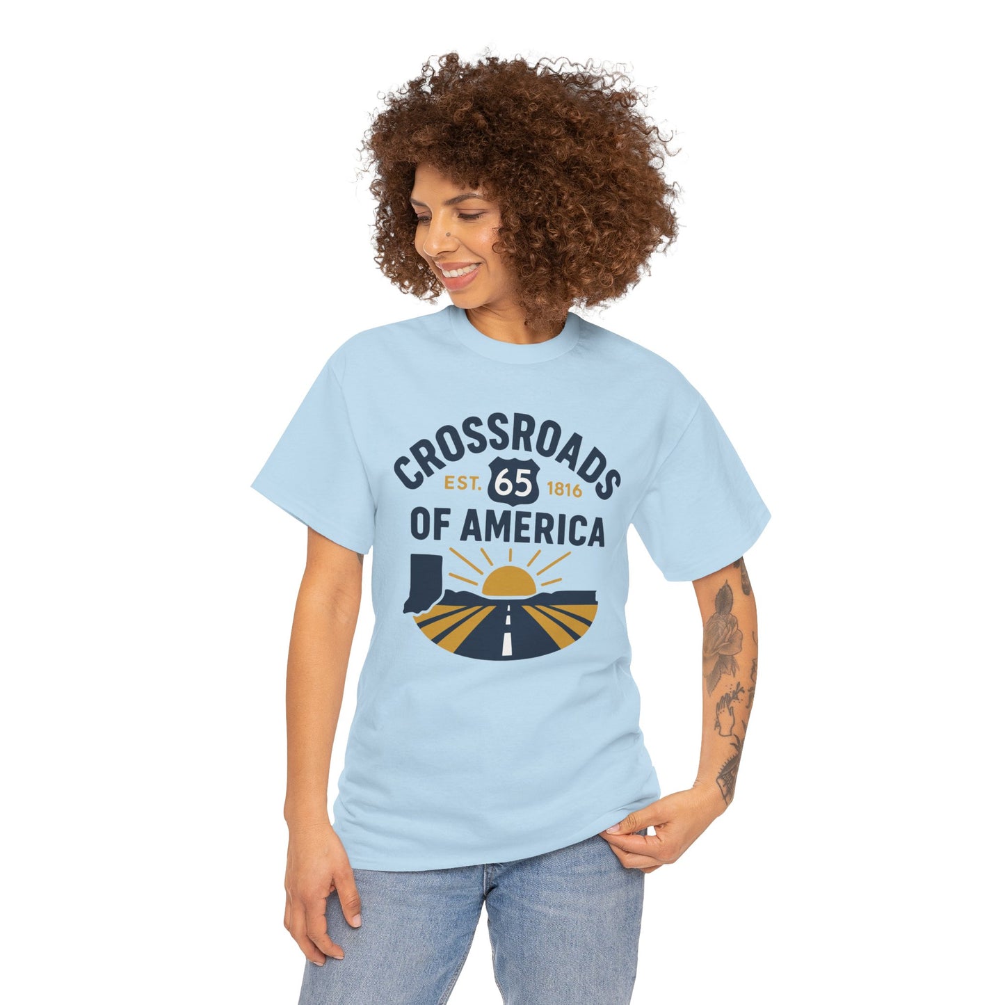 Crossroads of America Tee — Route 65 Vintage Roadtrip T‑Shirt