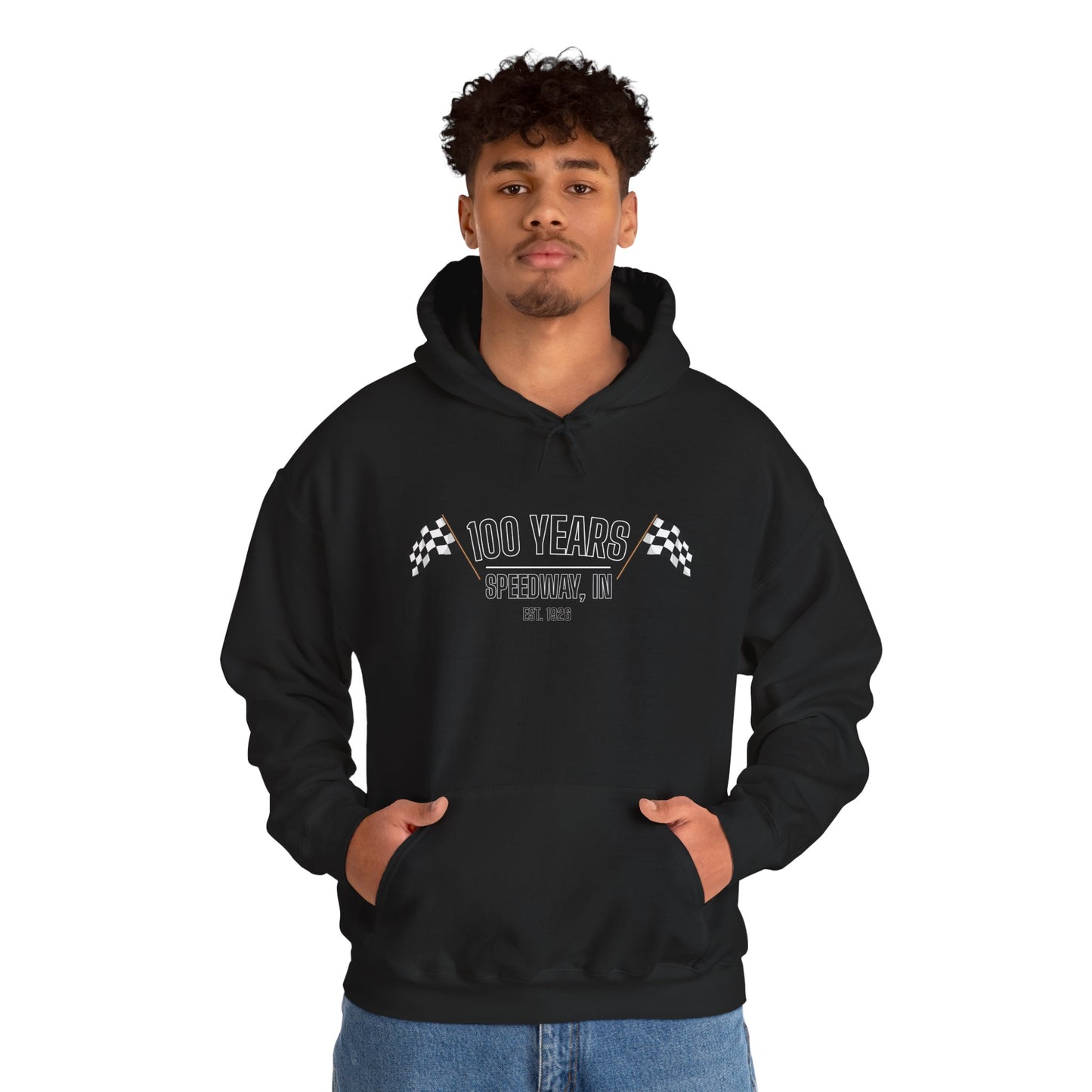 Adult 100th Anniversary - Speedway Flag Hoodie