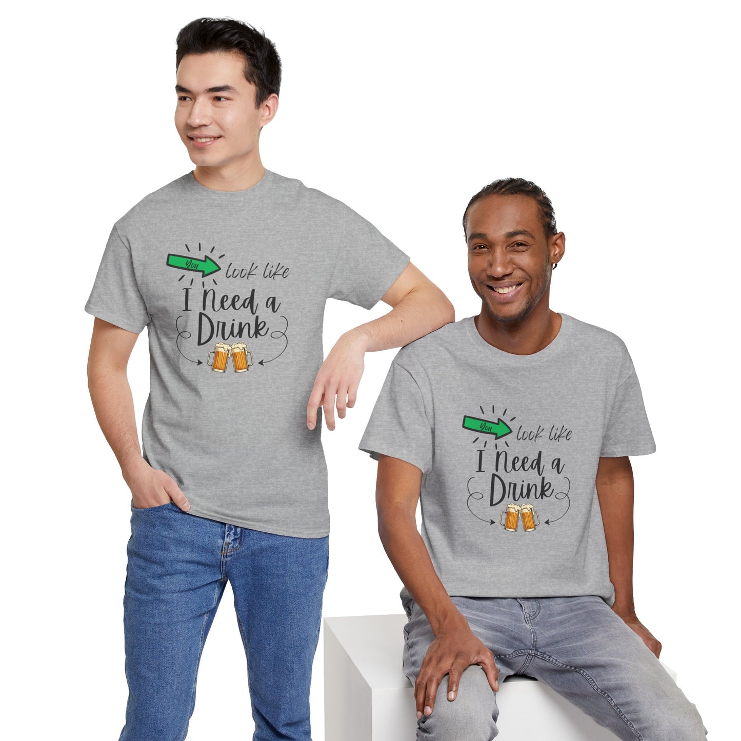 Adult I Need a Drink T-Shirt — Funny Graphic Tee