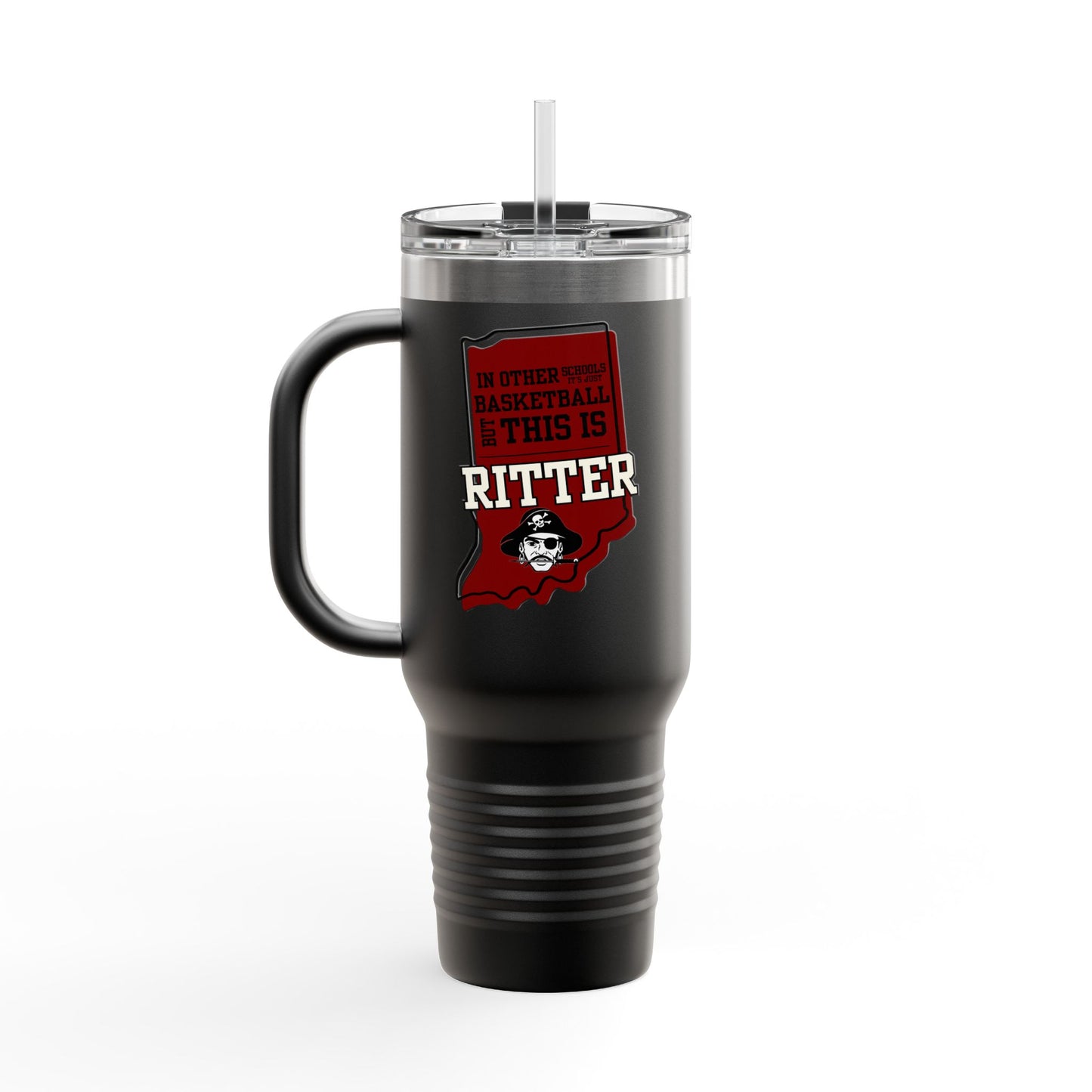 Custom Insulated Travel Mug - Ritter Basketball