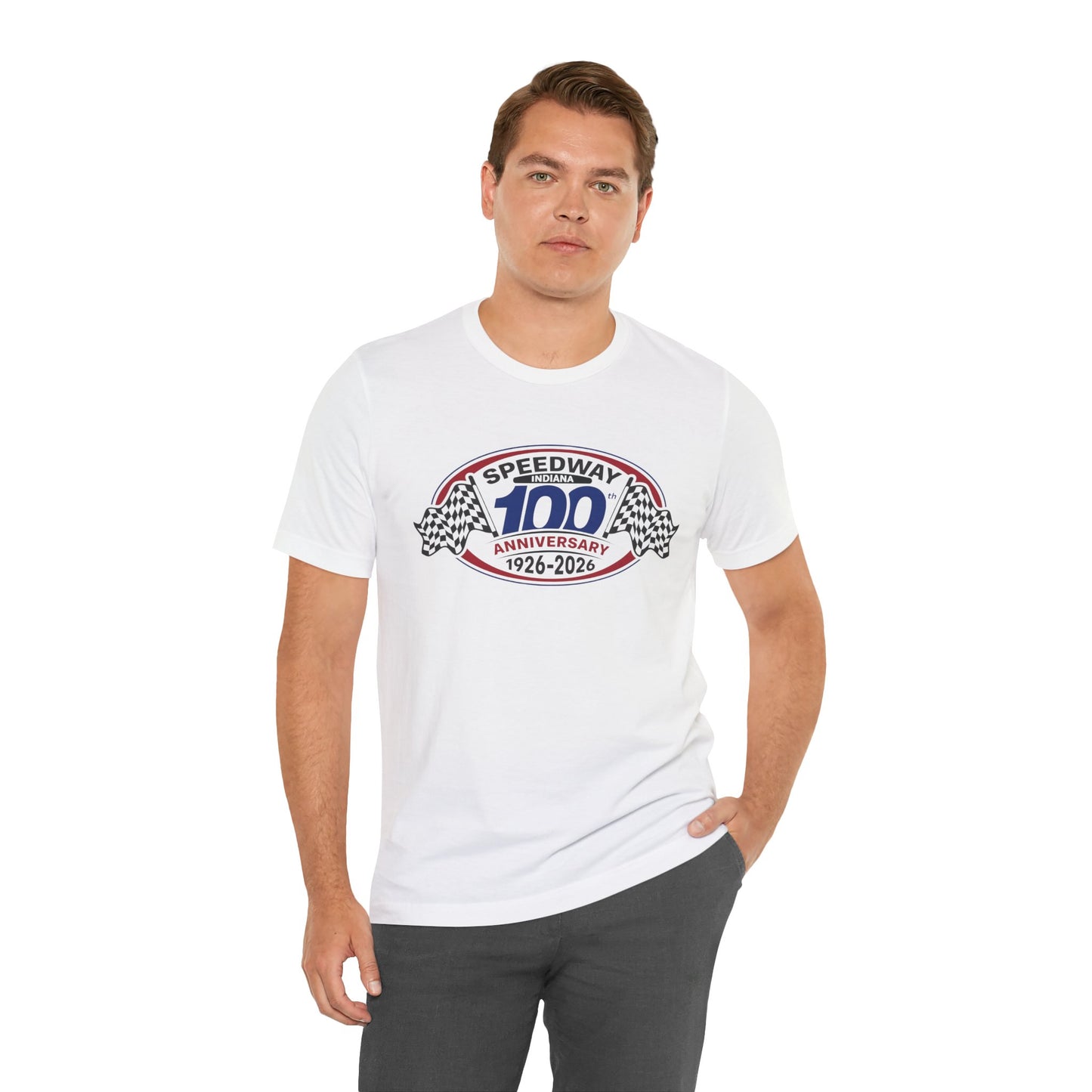 Adult Official Logo Centennial T-Shirt — Speedway '1926–2026'