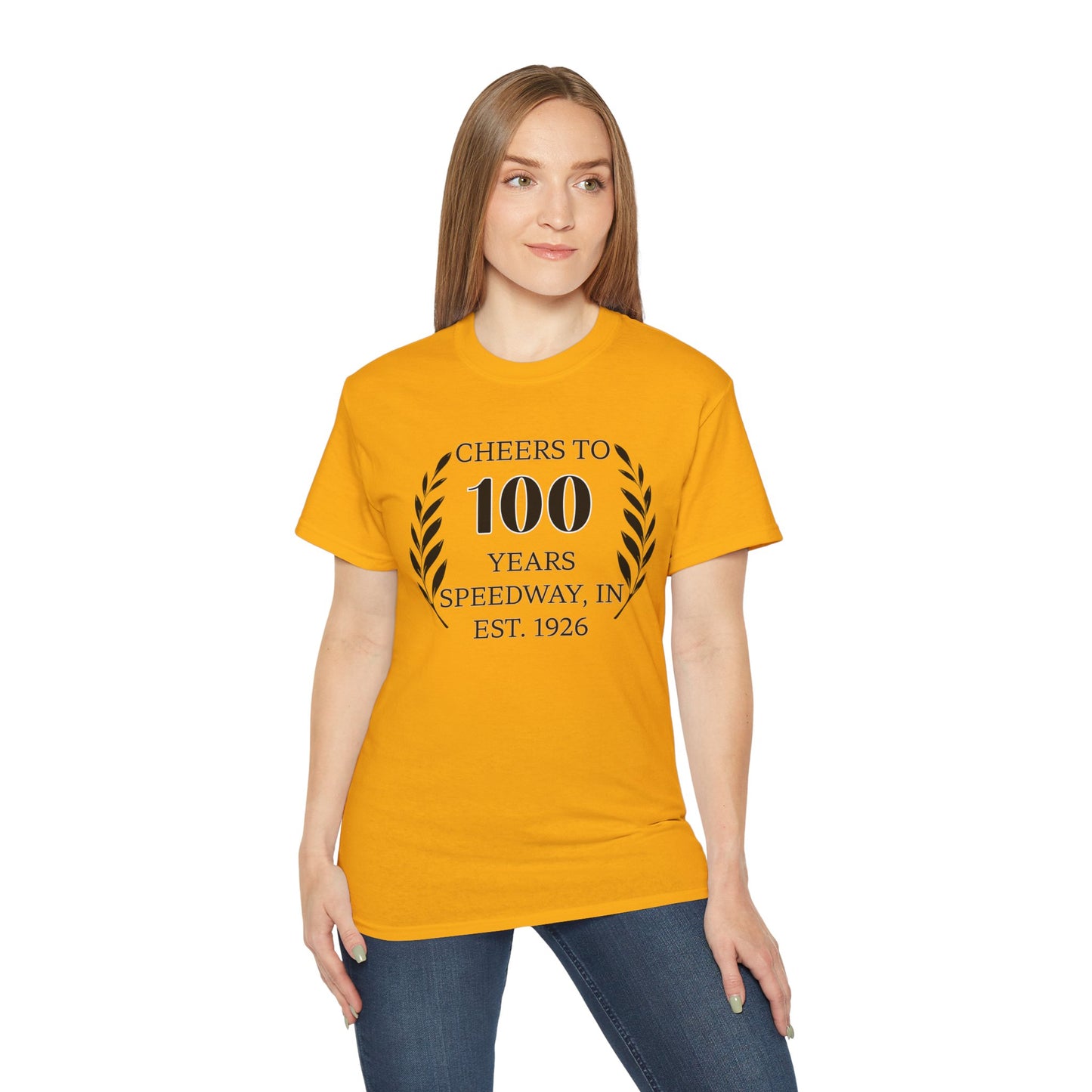 Adult 100th Anniversary - Speedway Cheers Tee