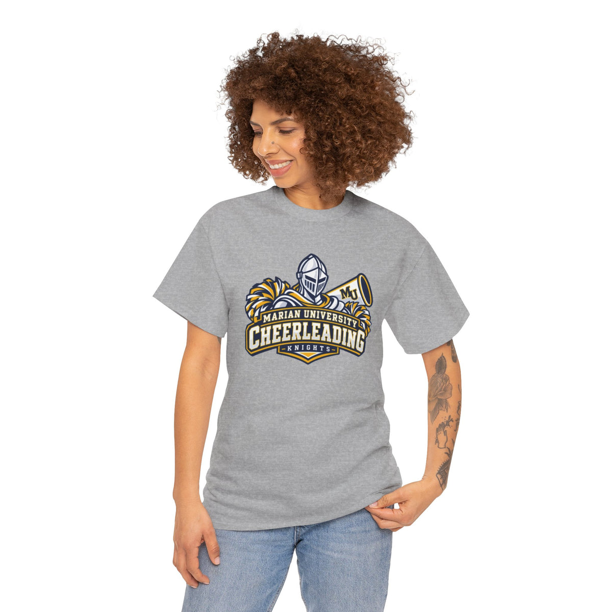 Marian University Cheerleading T-Shirt — 'Bloomer' Knights