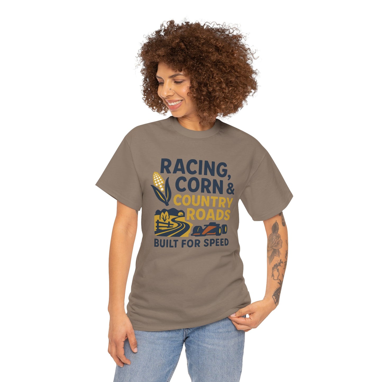 Racing, Corn & Country Roads T-Shirt – Built for Speed Tee