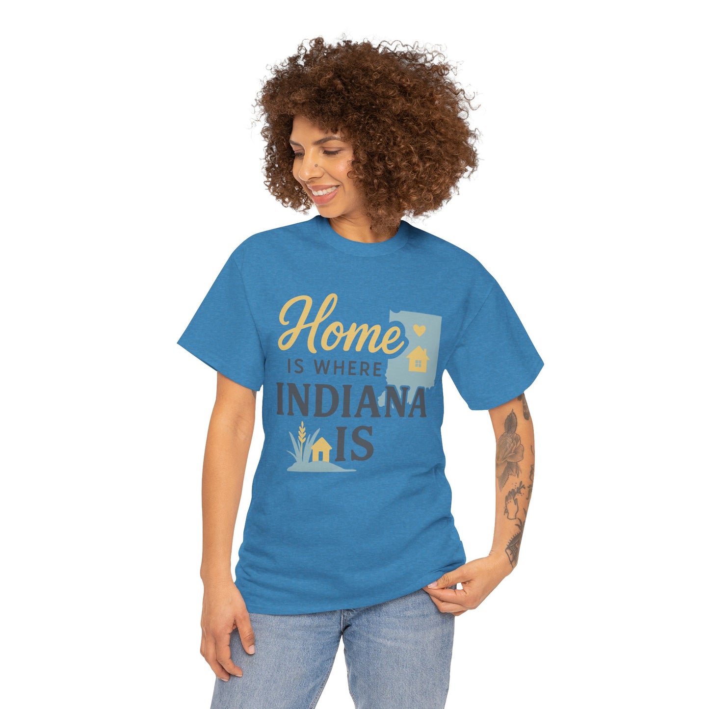 Indiana Home T-Shirt — "Home Is Where Indiana Is" State Pride Tee