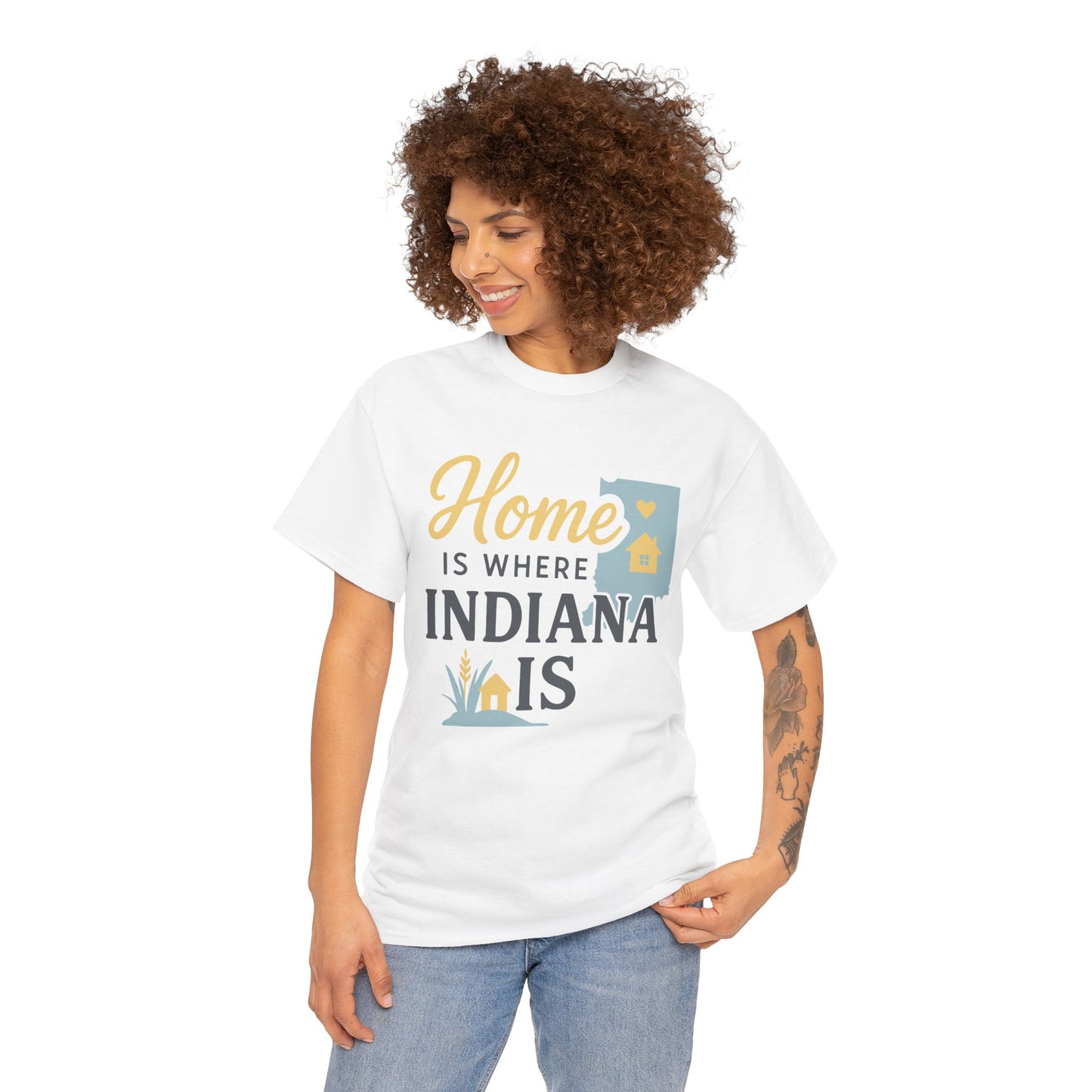 Indiana Home T-Shirt — "Home Is Where Indiana Is" State Pride Tee