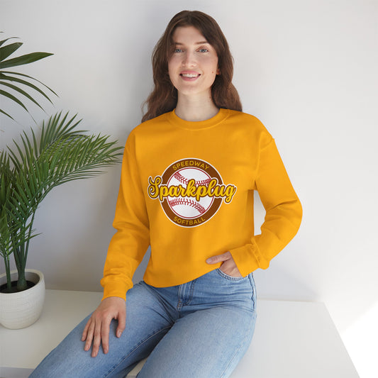 Adult Sparkplug Softball Crewneck Sweatshirt — Vintage-Inspired Team Pullover