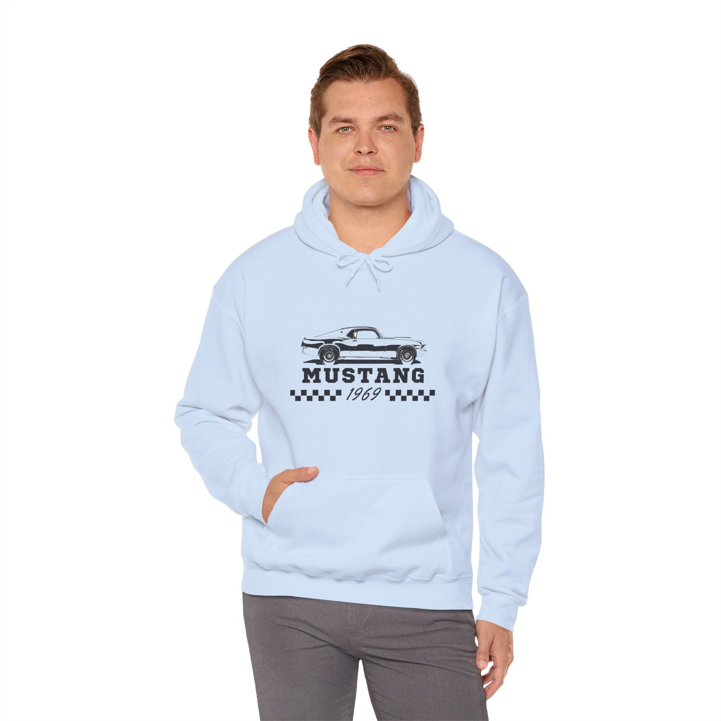 Adult Mustang 1969 Sweatshirt — Vintage Muscle Car Graphic Shirt