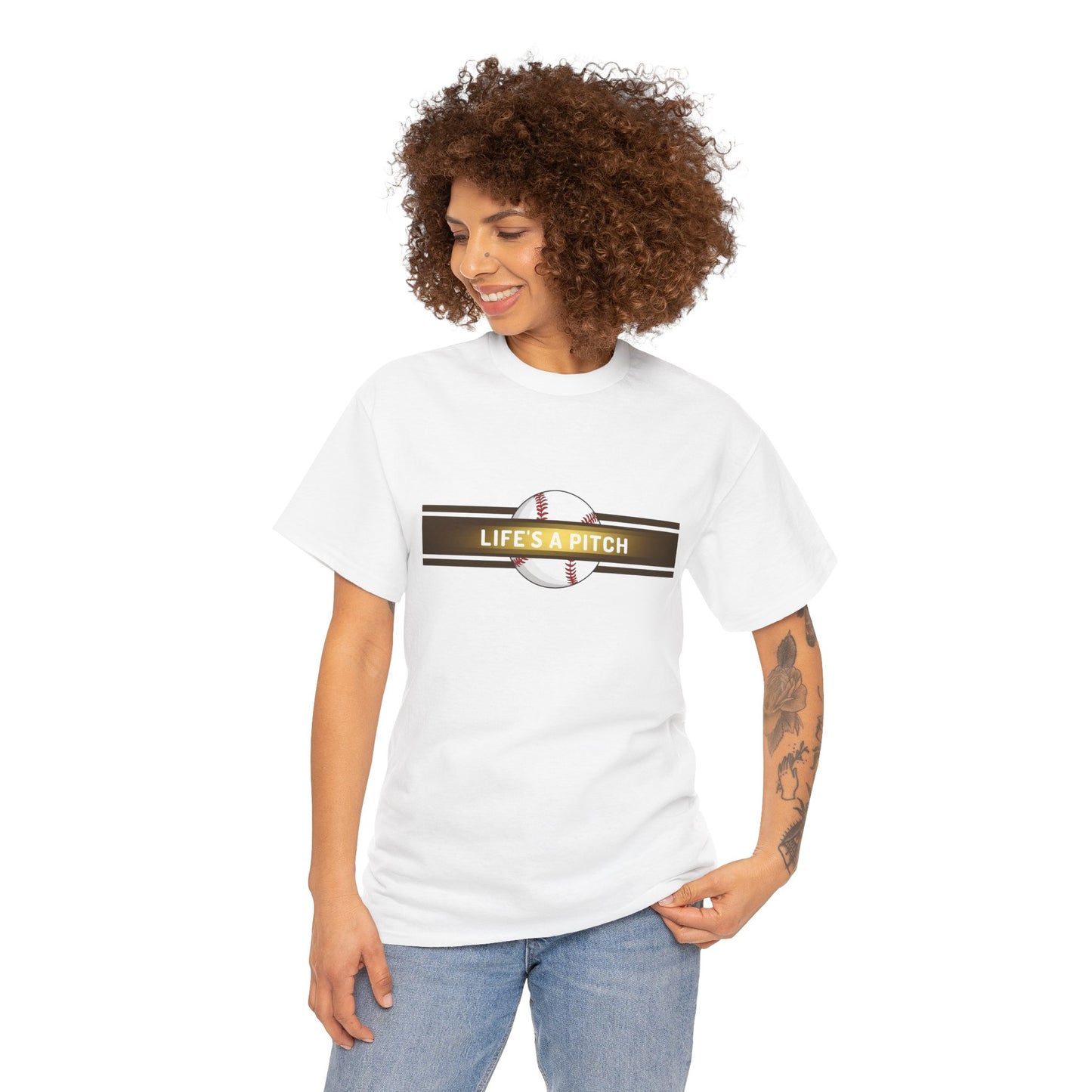 Baseball 'Life's a Pitch' T-Shirt