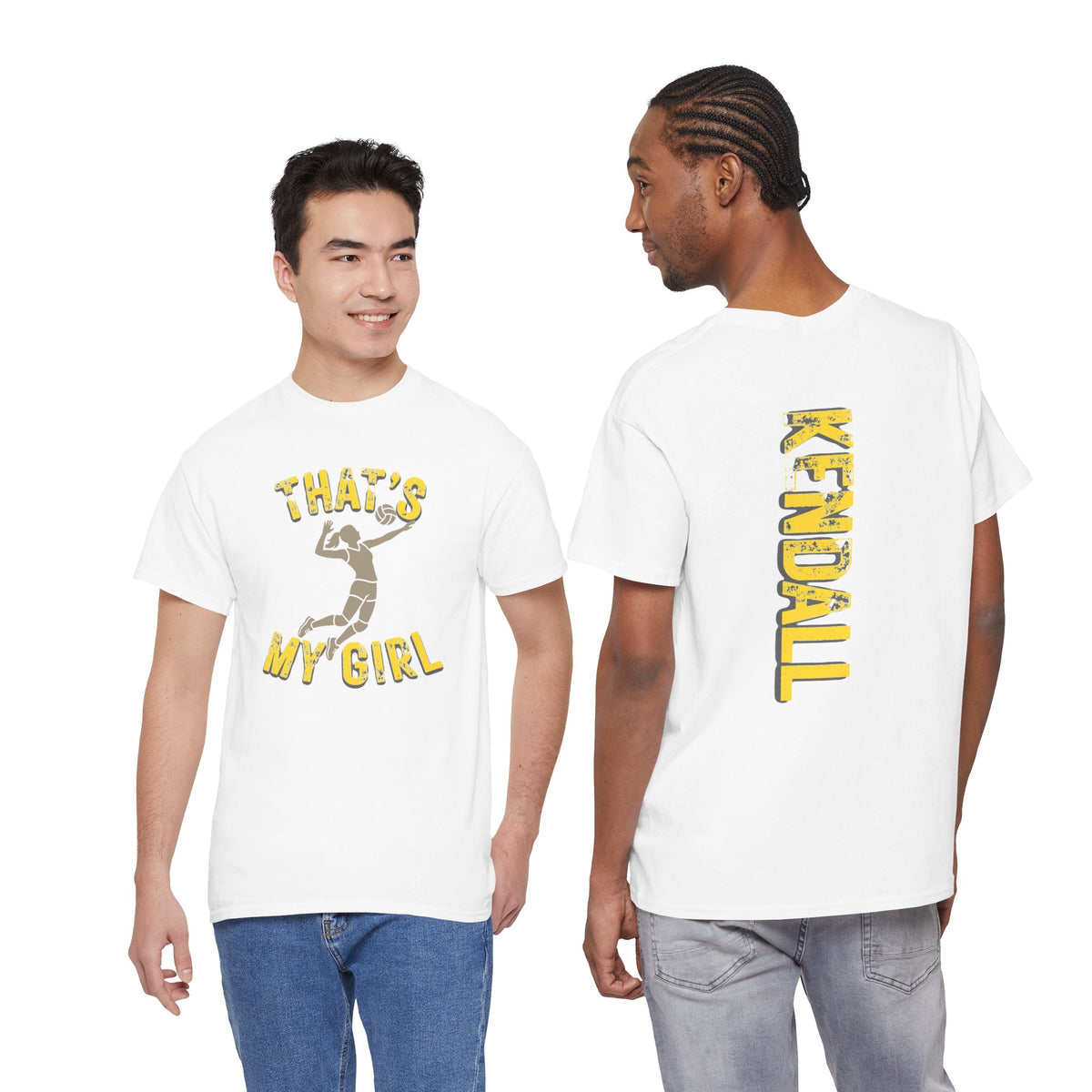 That's My Girl Volleyball T-Shirt — Personalized 'KENDALL' Back Name Tee