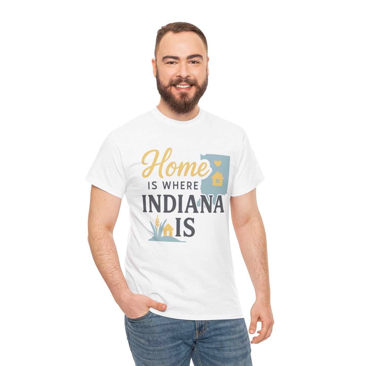 Indiana Home T-Shirt — "Home Is Where Indiana Is" State Pride Tee
