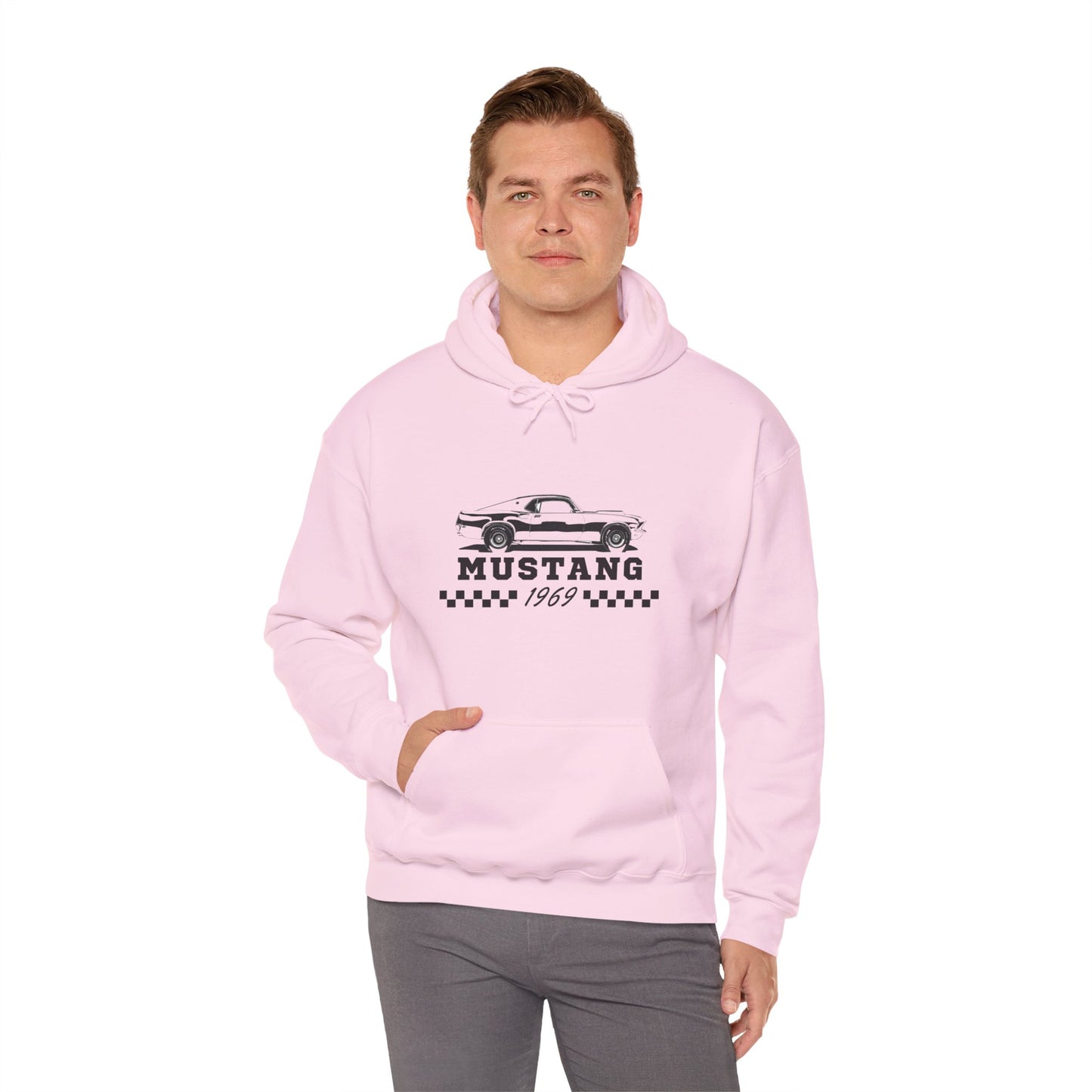 Adult Mustang 1969 Sweatshirt — Vintage Muscle Car Graphic Shirt