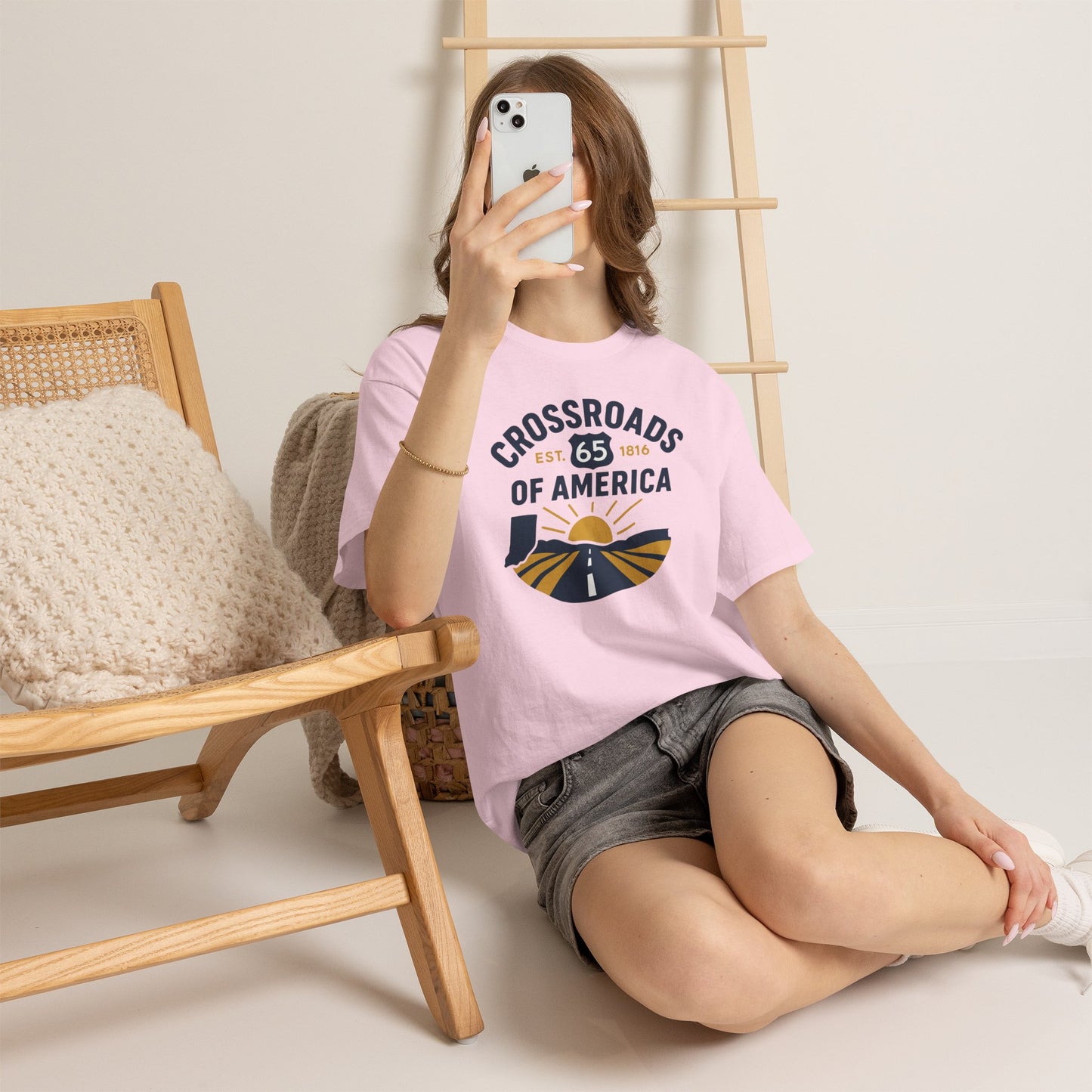 Crossroads of America Tee — Route 65 Vintage Roadtrip T‑Shirt