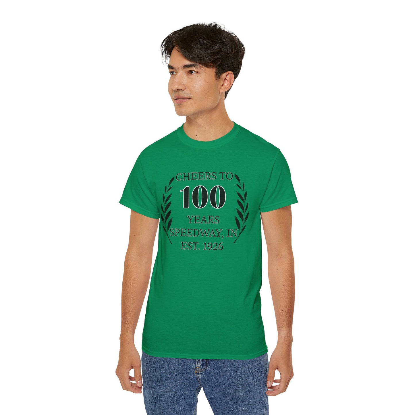 Adult 100th Anniversary - Speedway Cheers Tee