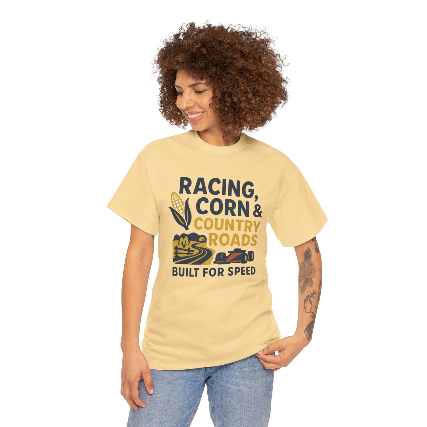 Racing, Corn & Country Roads T-Shirt – Built for Speed Tee