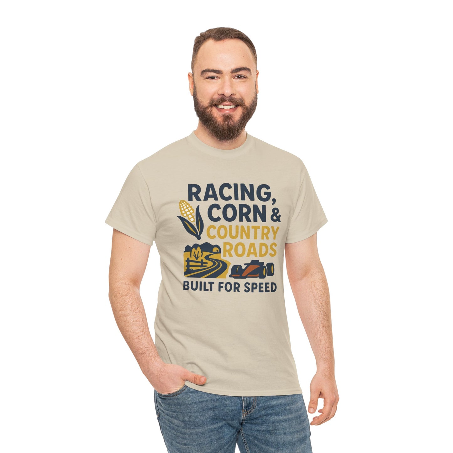 Racing, Corn & Country Roads T-Shirt – Built for Speed Tee
