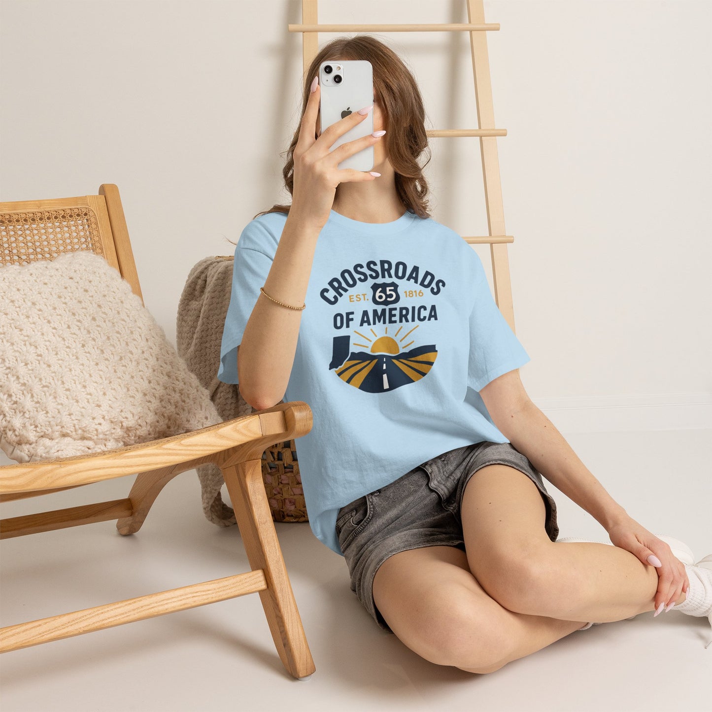 Crossroads of America Tee — Route 65 Vintage Roadtrip T‑Shirt