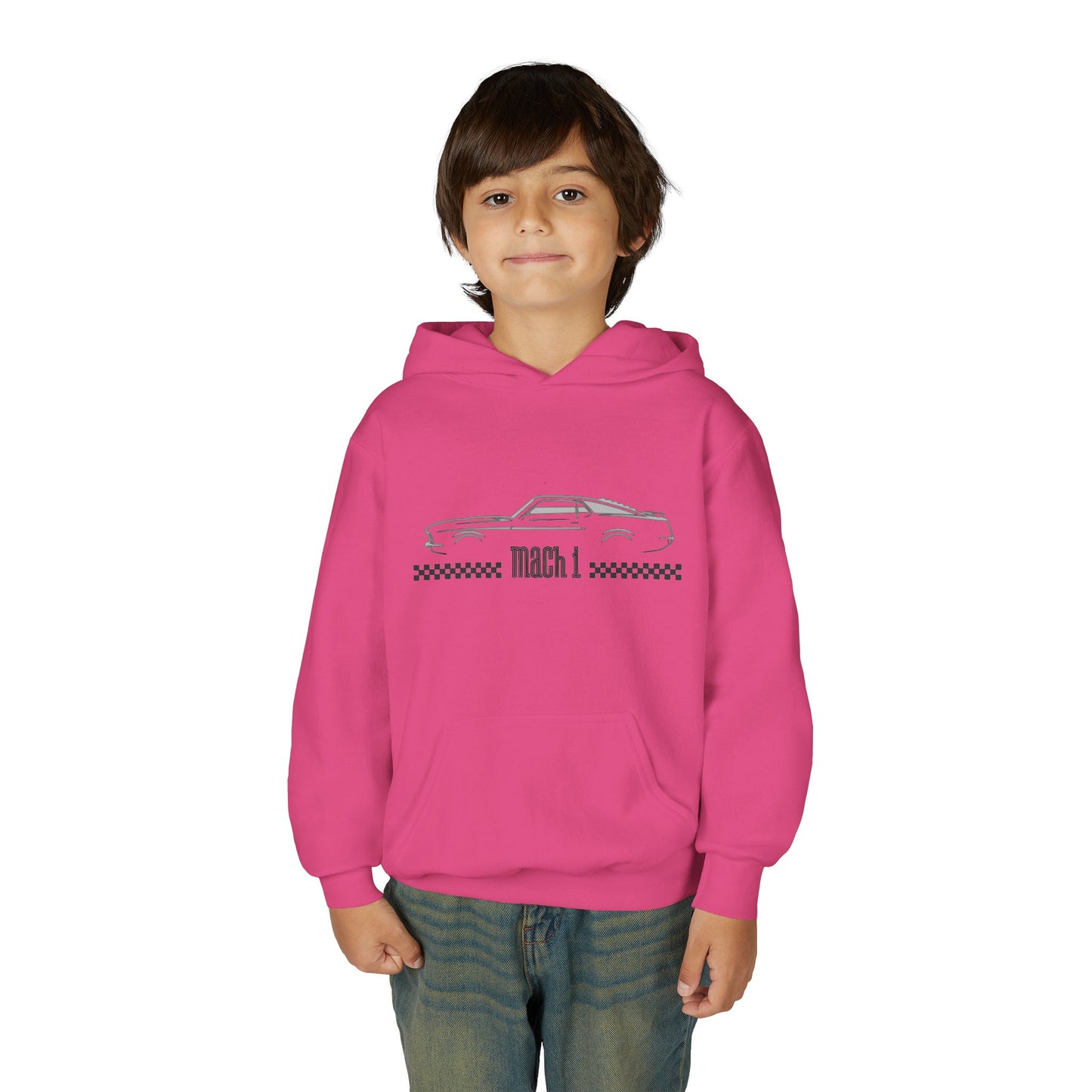 Youth Mustang Mach 1 Hoodie – Classic Vintage Car Pullover