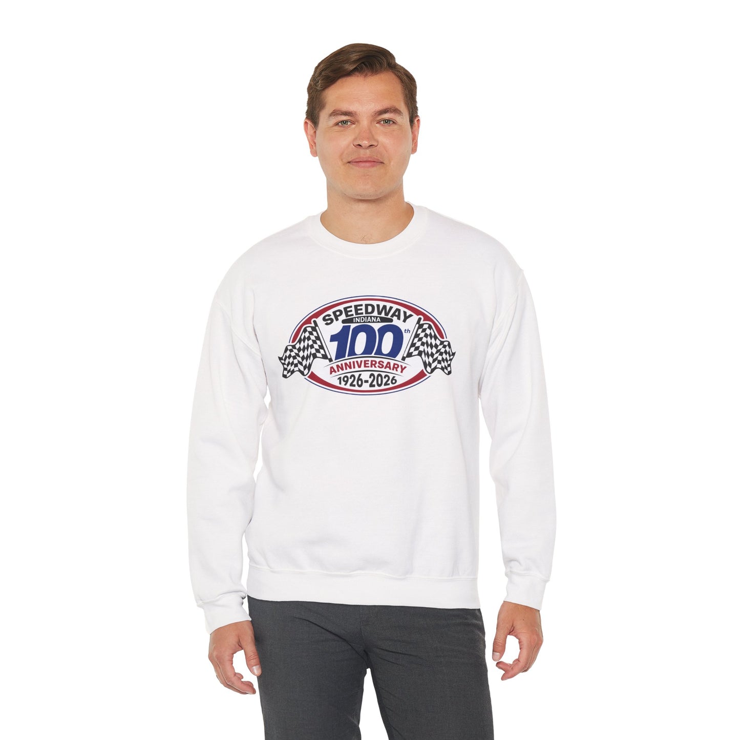 Adult Official Logo Centennial Crewneck Sweatshirt — Speedway '1926–2026'