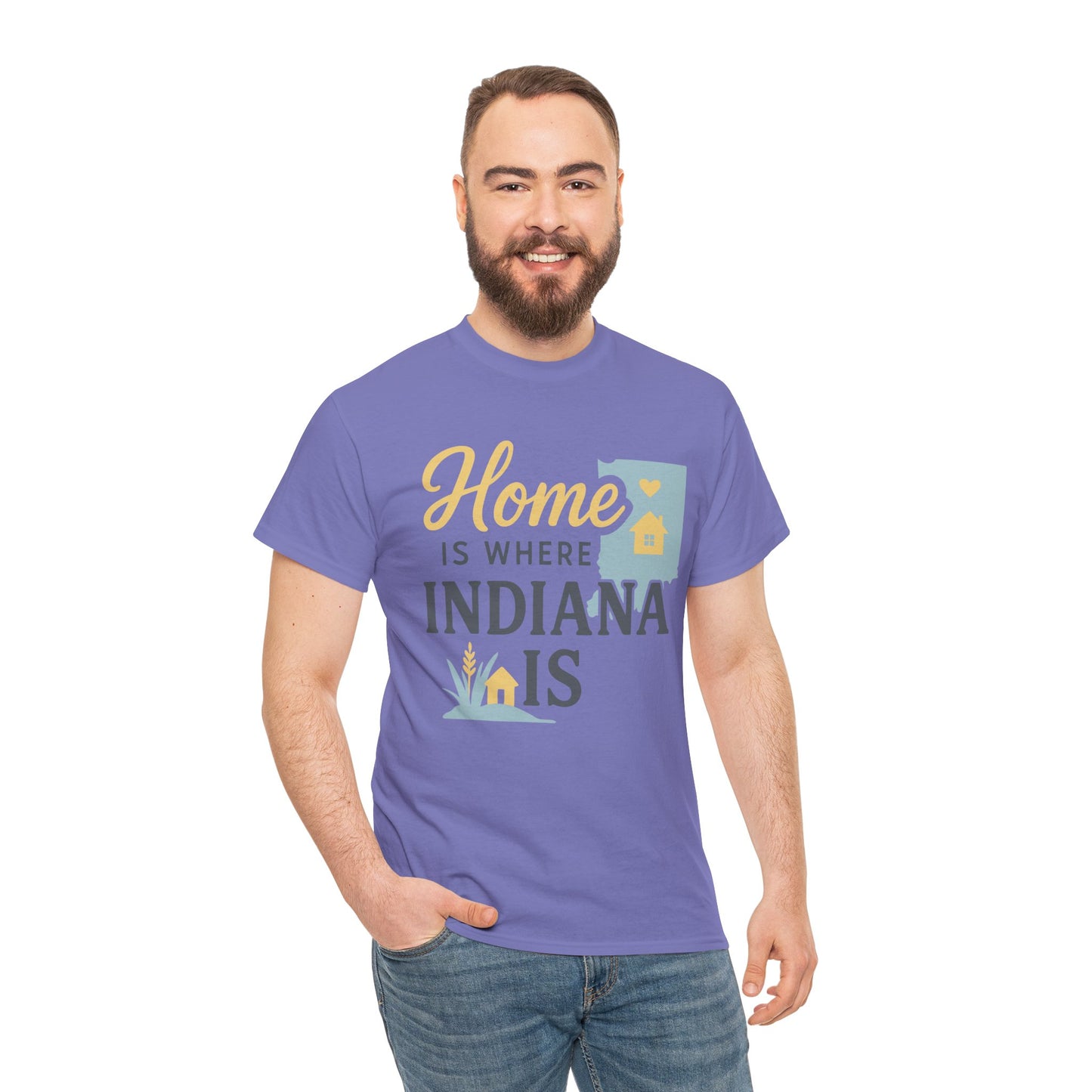 Indiana Home T-Shirt — "Home Is Where Indiana Is" State Pride Tee
